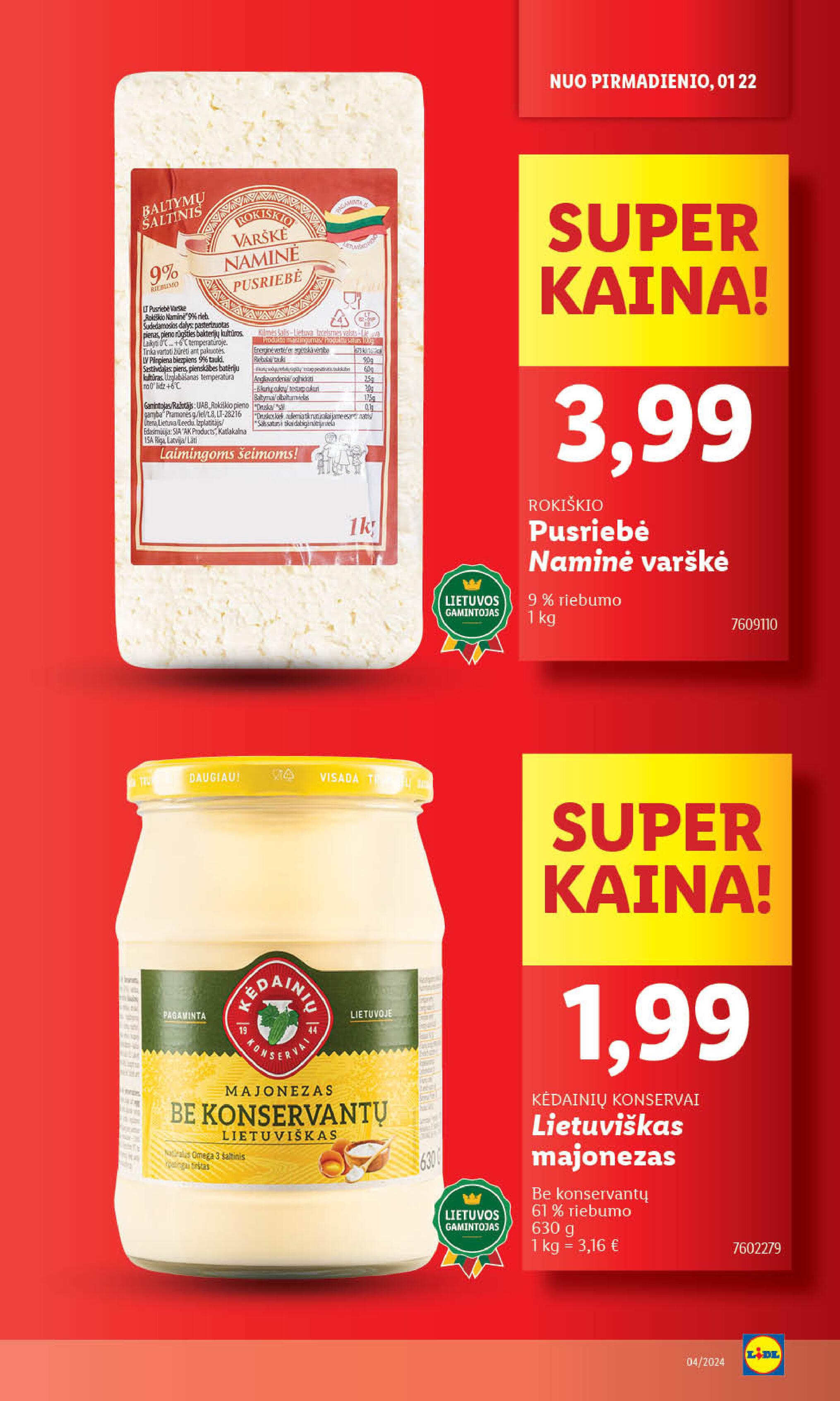 Naujausias LIDL kaininis katalogas 2024.01.22 - 2024.01.28