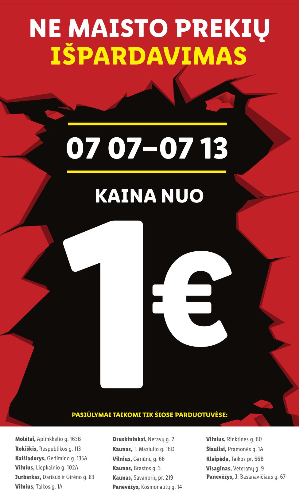 LIDL ne maisto prekių leidinys 2025.07.07 - 2025.07.13