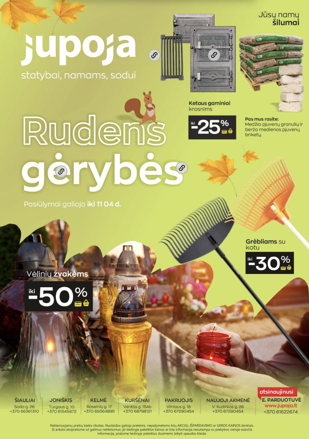 Naujas JUPOJA akcijų ir nuolaidų leidinys galioja iki 2026.11.04