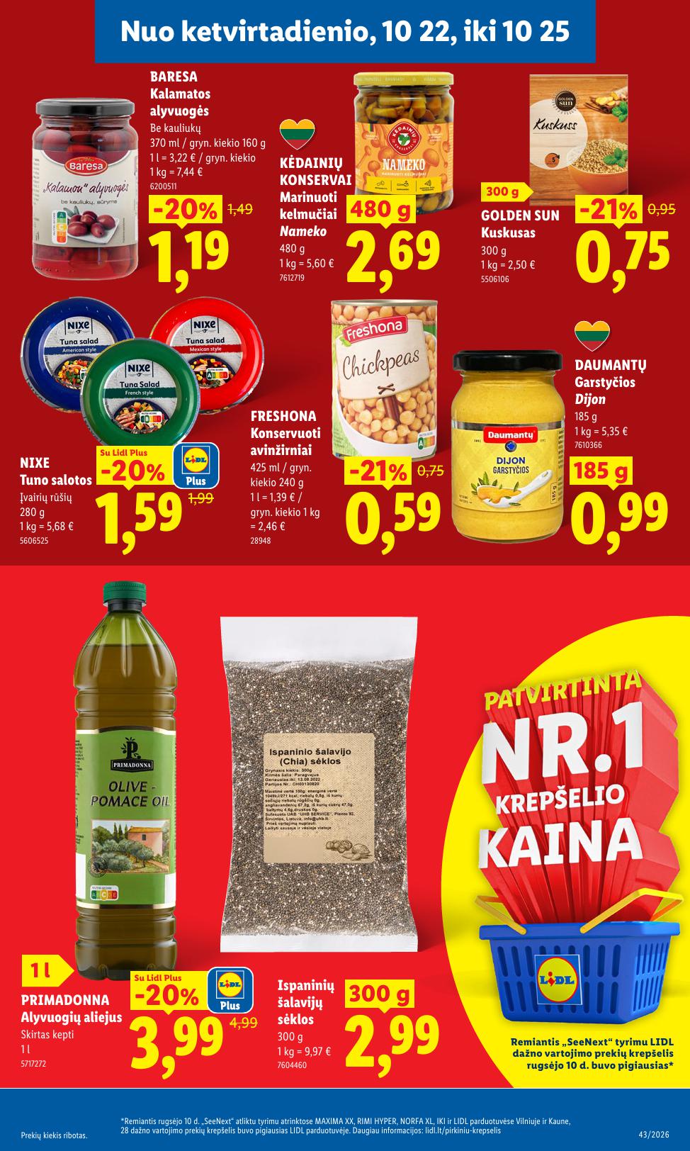 Naujausias LIDL kaininis katalogas 2026.10.19 - 2026.10.25