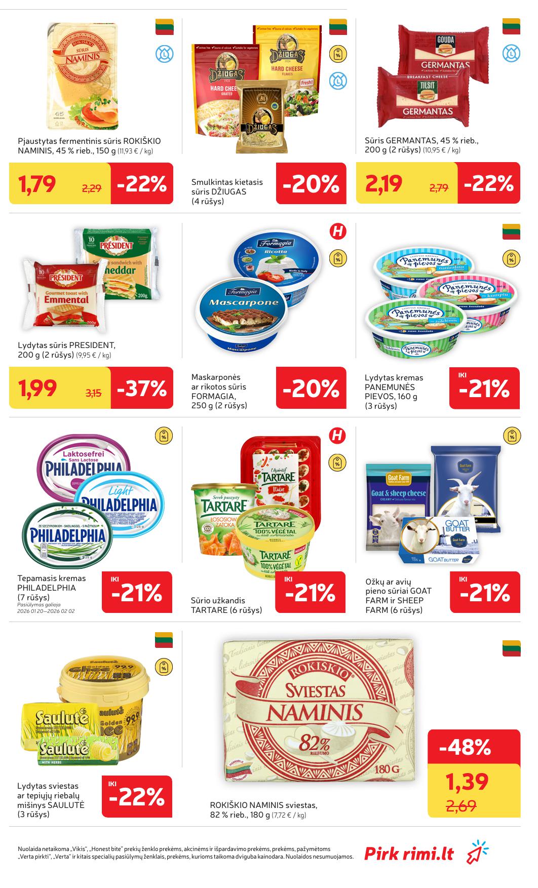Naujausias RIMI kaininis katalogas 2026.01.27 - 2026.02.02