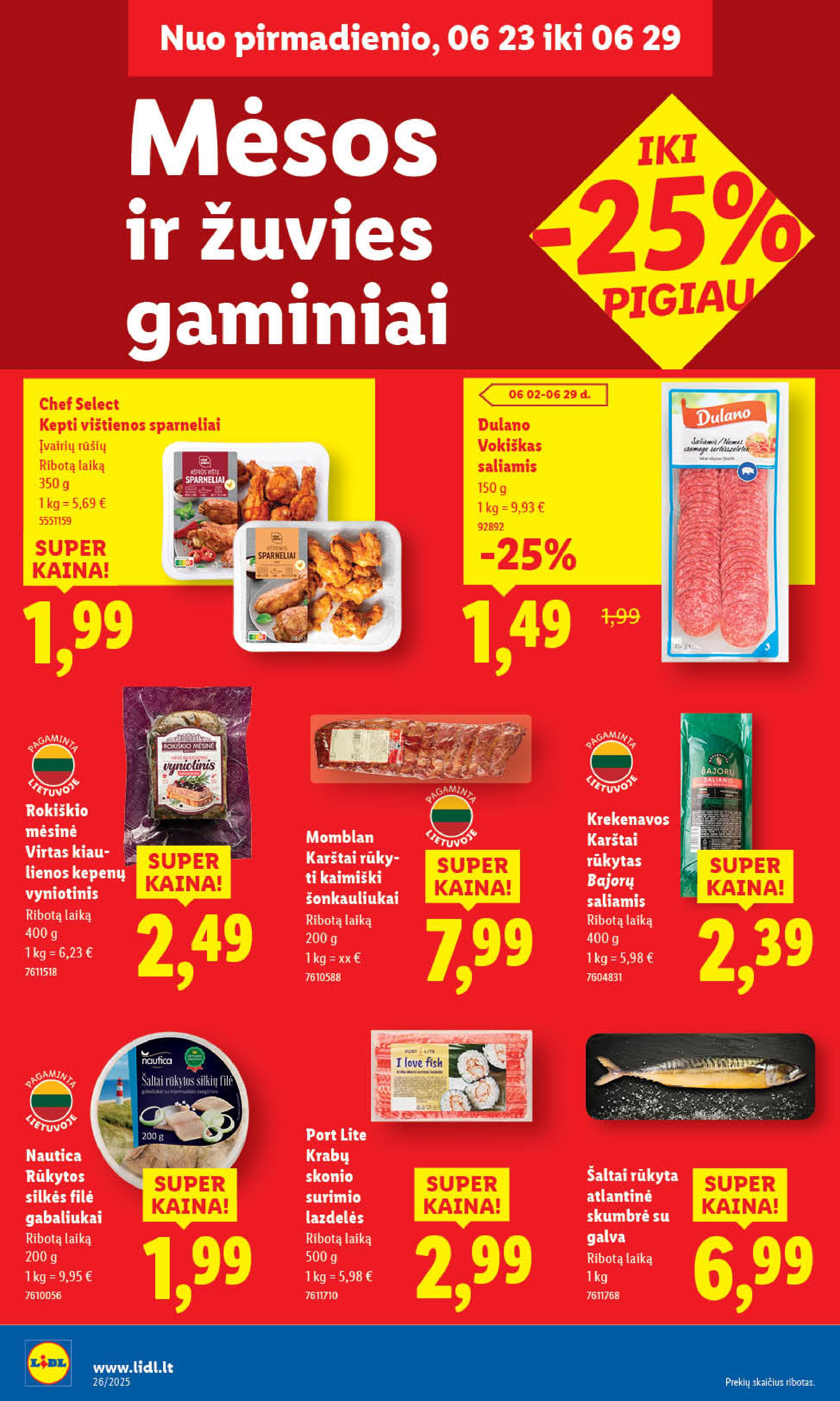 Naujausias LIDL kaininis katalogas 2025.06.23 - 2025.06.29