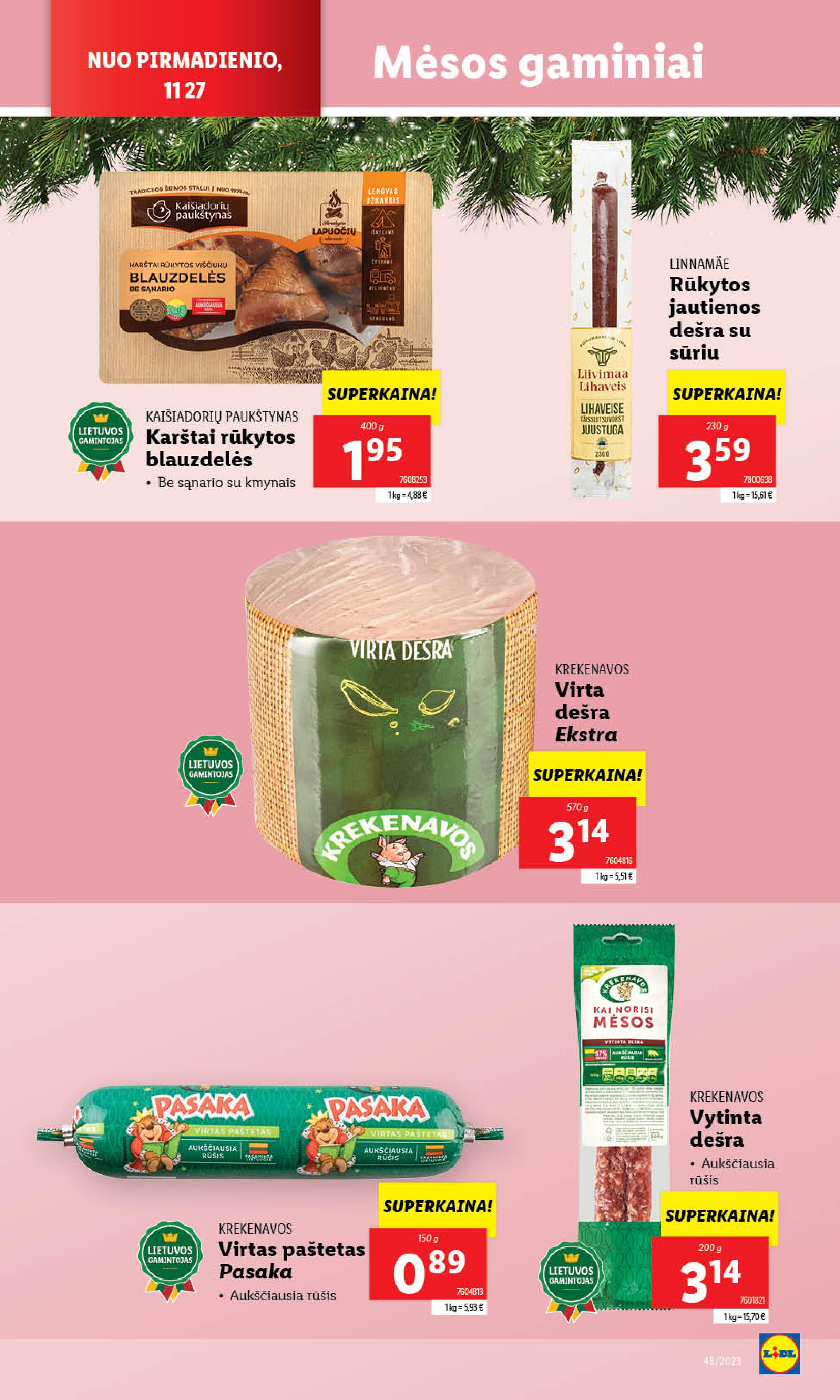 Naujausias LIDL kaininis katalogas 2023.11.27 - 2023.12.03