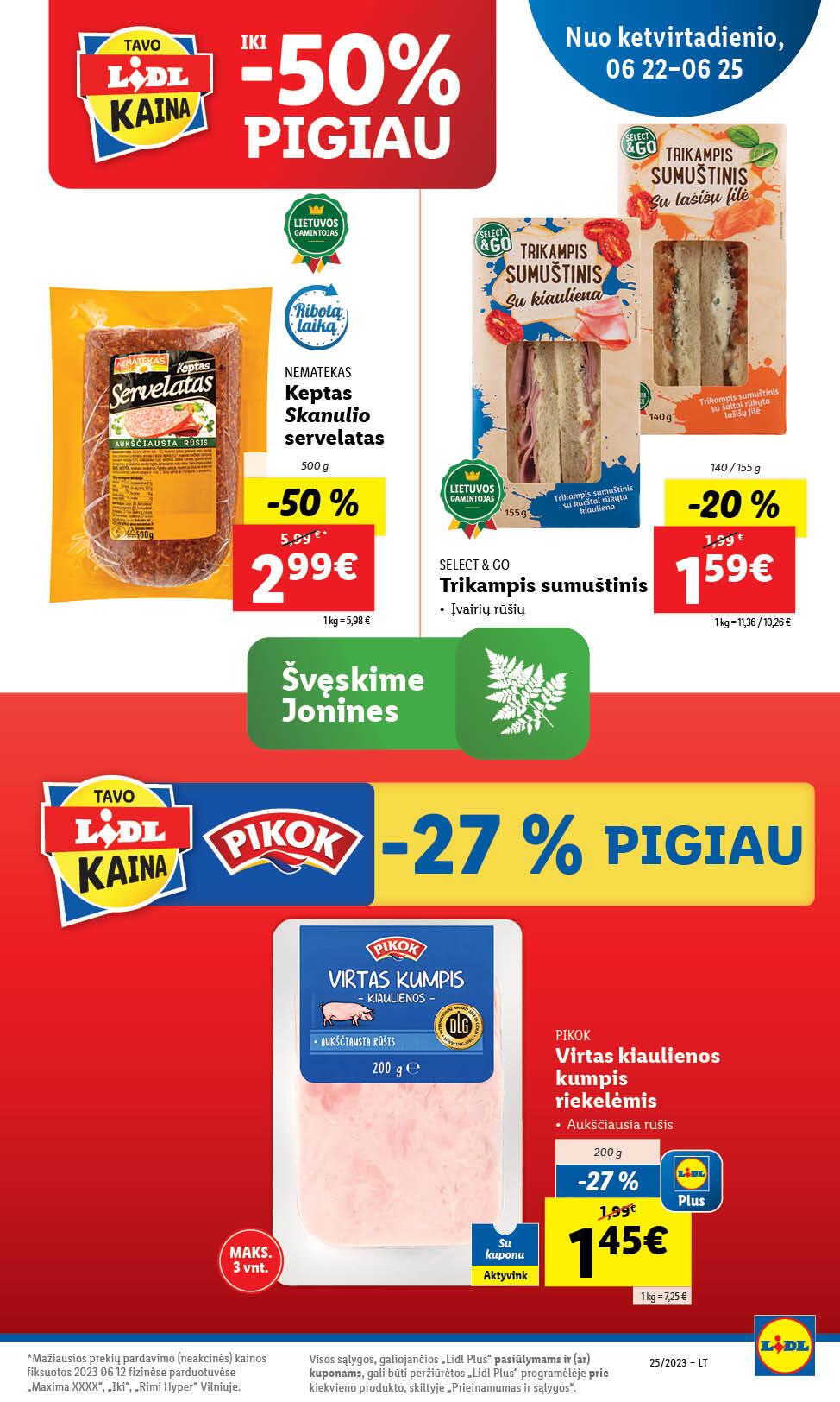 Naujausias LIDL kaininis katalogas 2023.06.19 - 2023.06.25