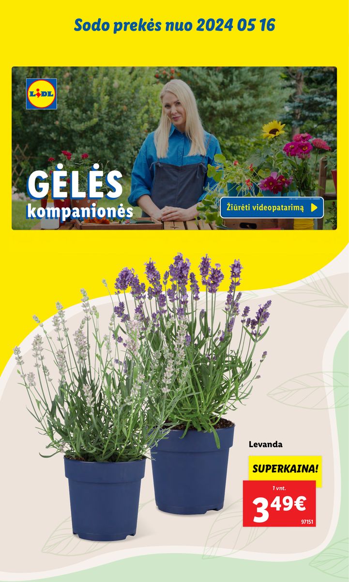 LIDL SODO PREKIŲ KATALOGAS "Visi į sodą"