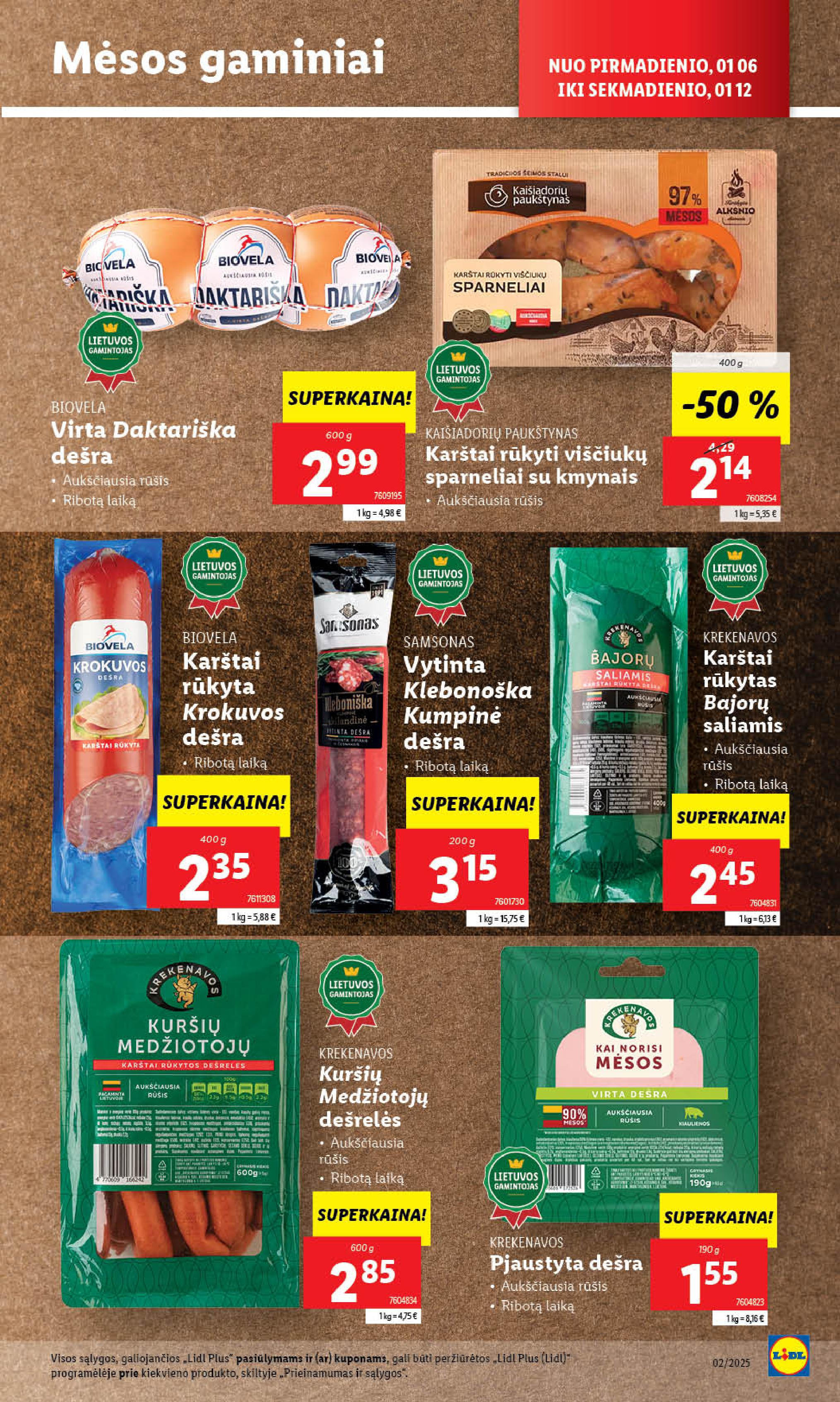 Naujausias LIDL kaininis katalogas 2025.01.06 - 2025.01.12