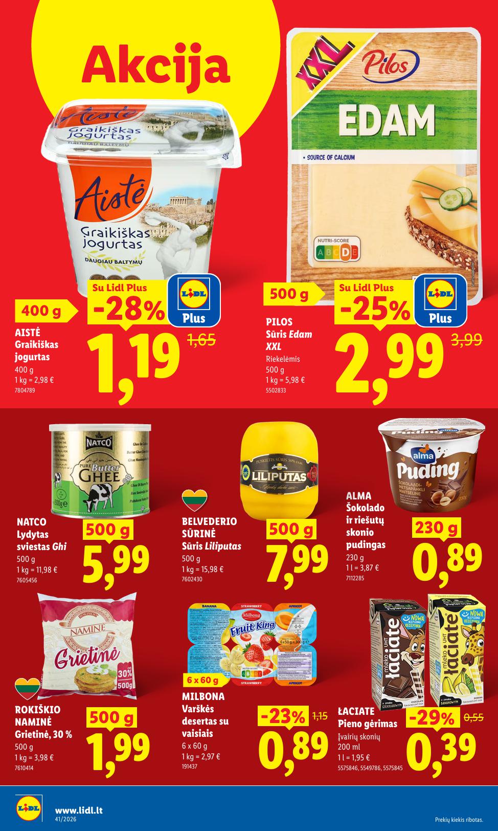 Naujausias LIDL kaininis katalogas 2026.10.05 - 2026.10.11