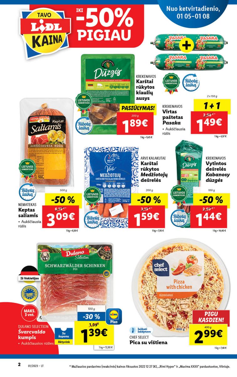 Naujausias LIDL kaininis katalogas 2023.01.02 - 2023.01.08