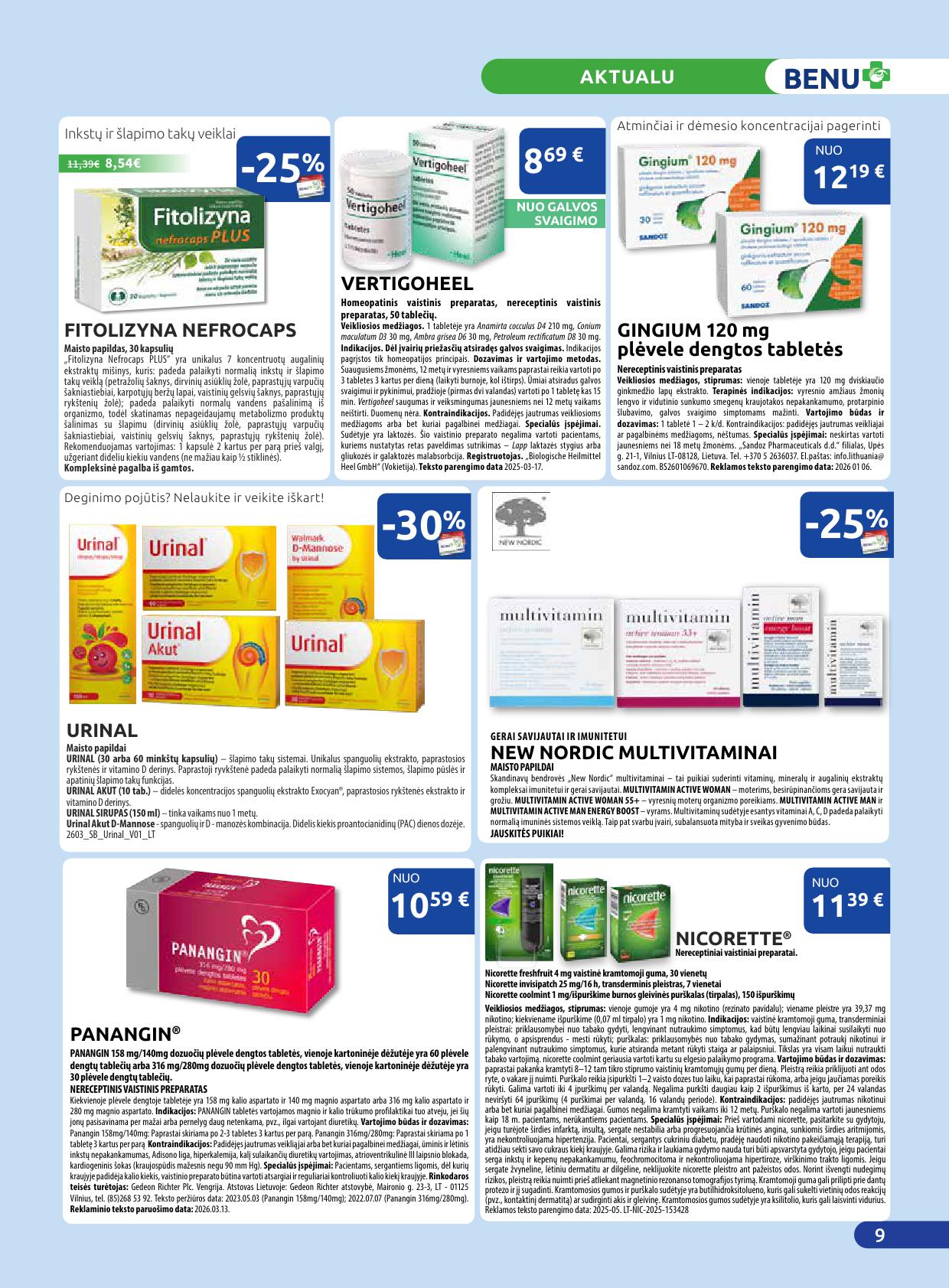 BENU vaistinės akcijų ir nuolaidų leidinys 2026.04.01 - 2026.04.30