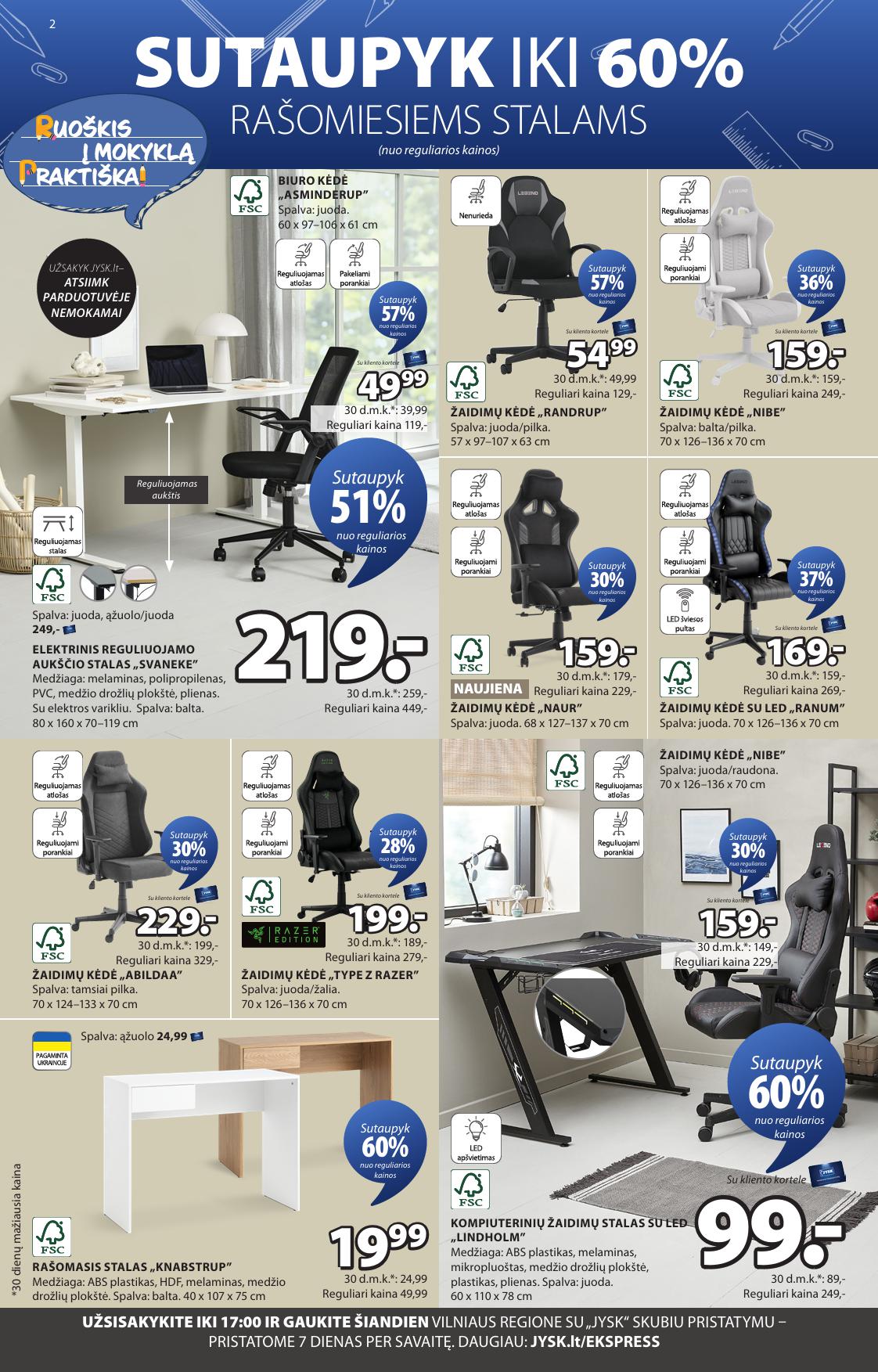 JYSK akcijų ir nuolaidų leidinys galioja 2026.09.08 - 2026.09.21