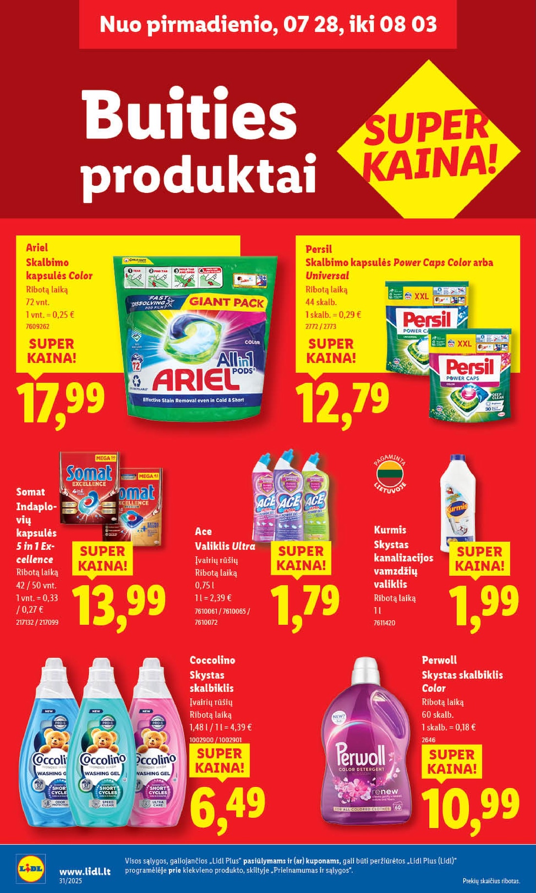 Naujausias LIDL kaininis katalogas 2025.07.28 - 2025.08.03