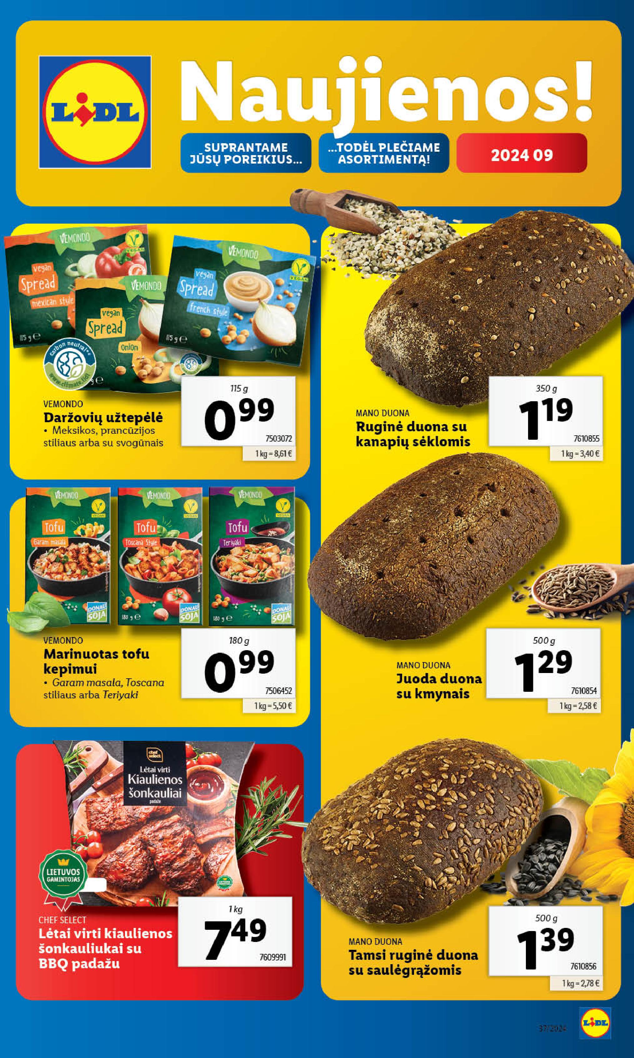 Naujausias LIDL kaininis katalogas 2024.09.09 - 2024.09.15