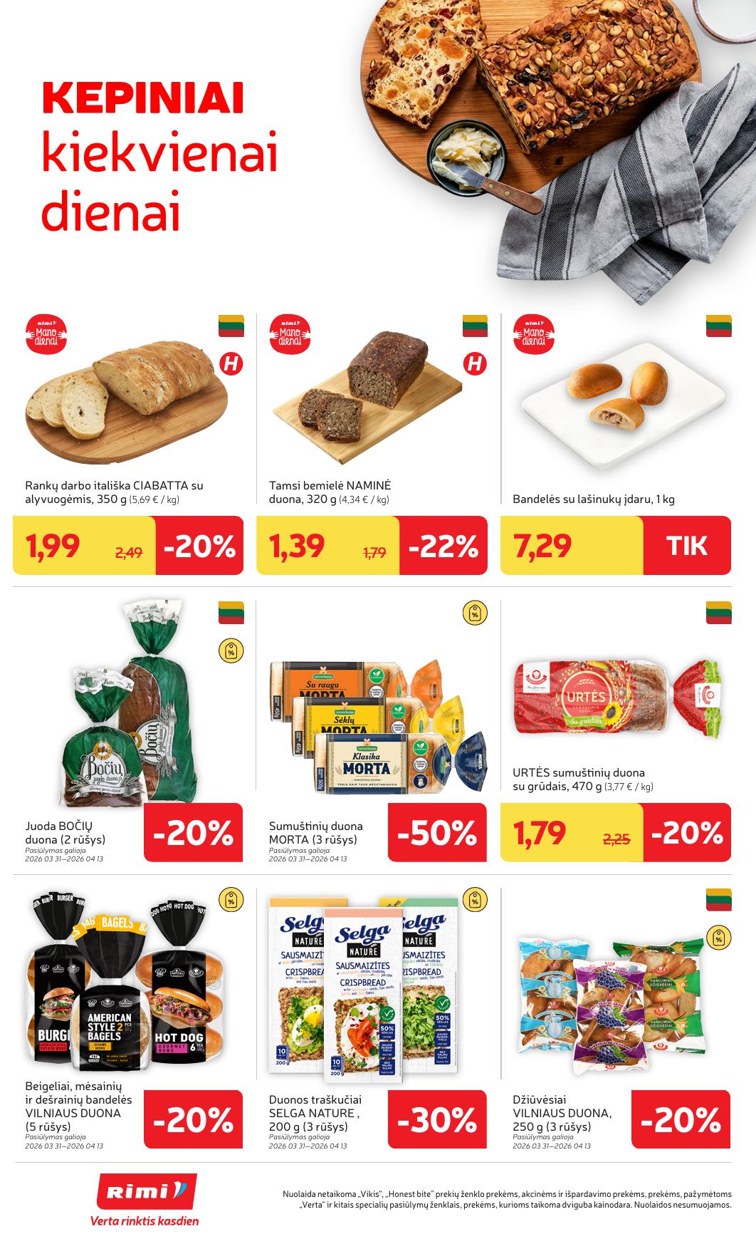 Naujausias RIMI kaininis katalogas 2026.04.07 - 2026.04.13