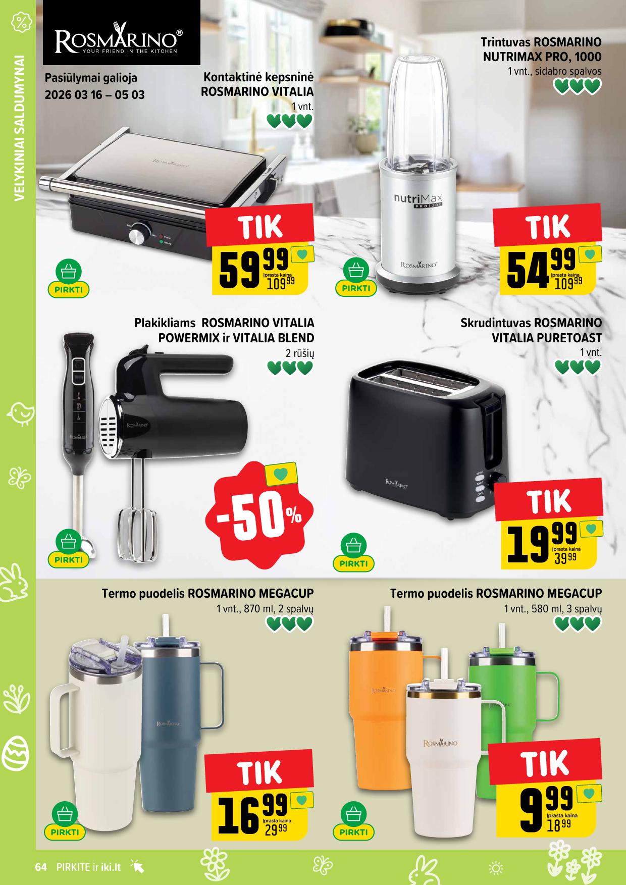 Naujausias IKI kaininis katalogas 2026.03.16 - 2026.03.22