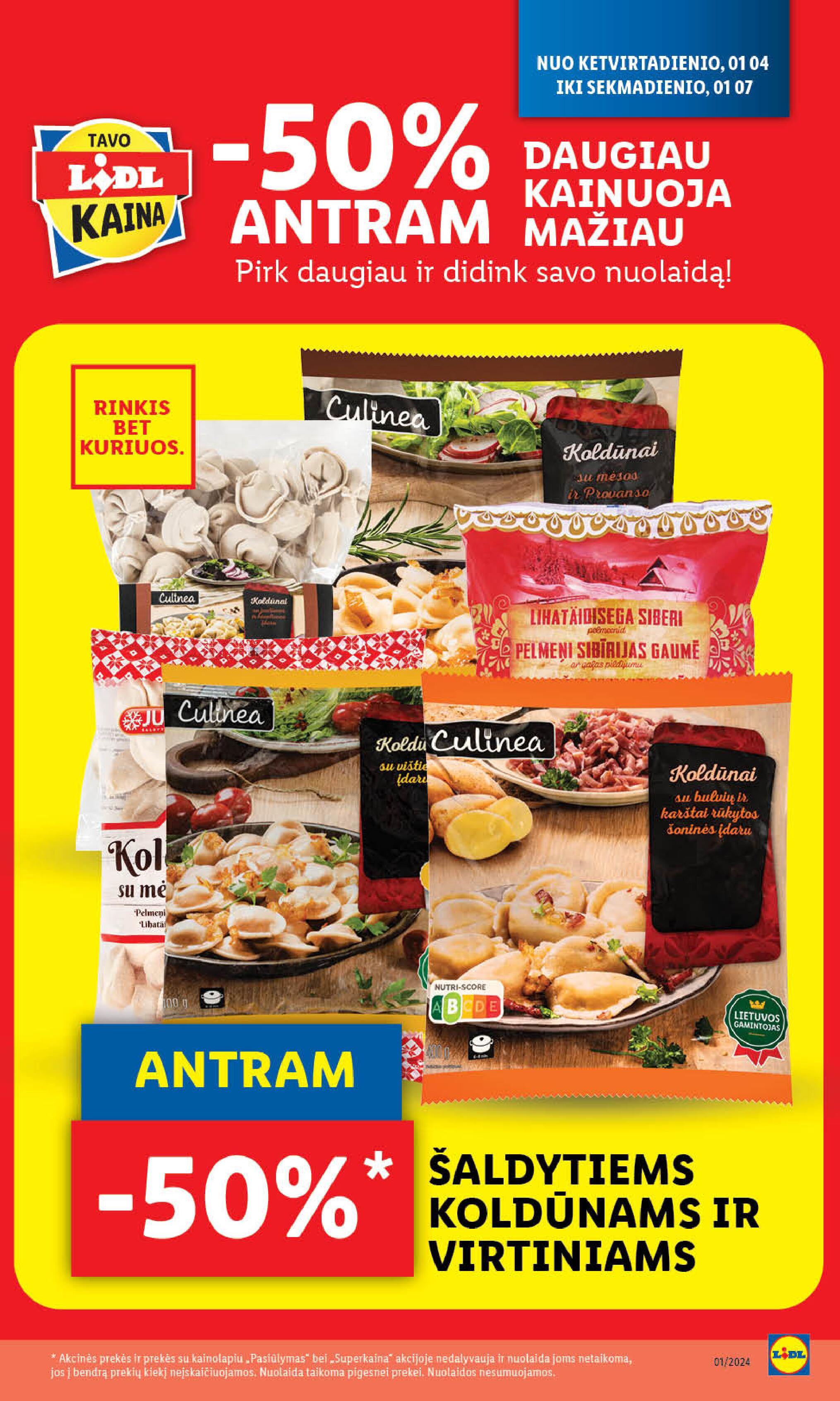 Naujausias LIDL kaininis katalogas 2024.01.02 - 2024.01.07