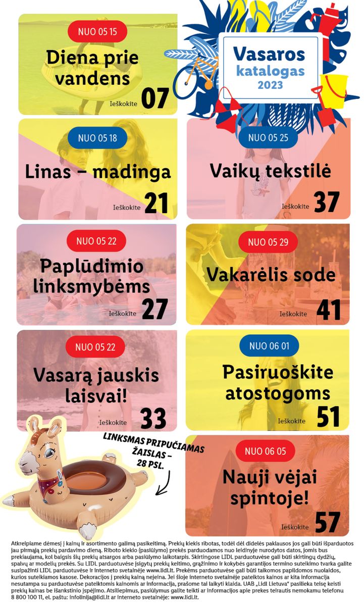 LIDL Vasaros katalogas 2023