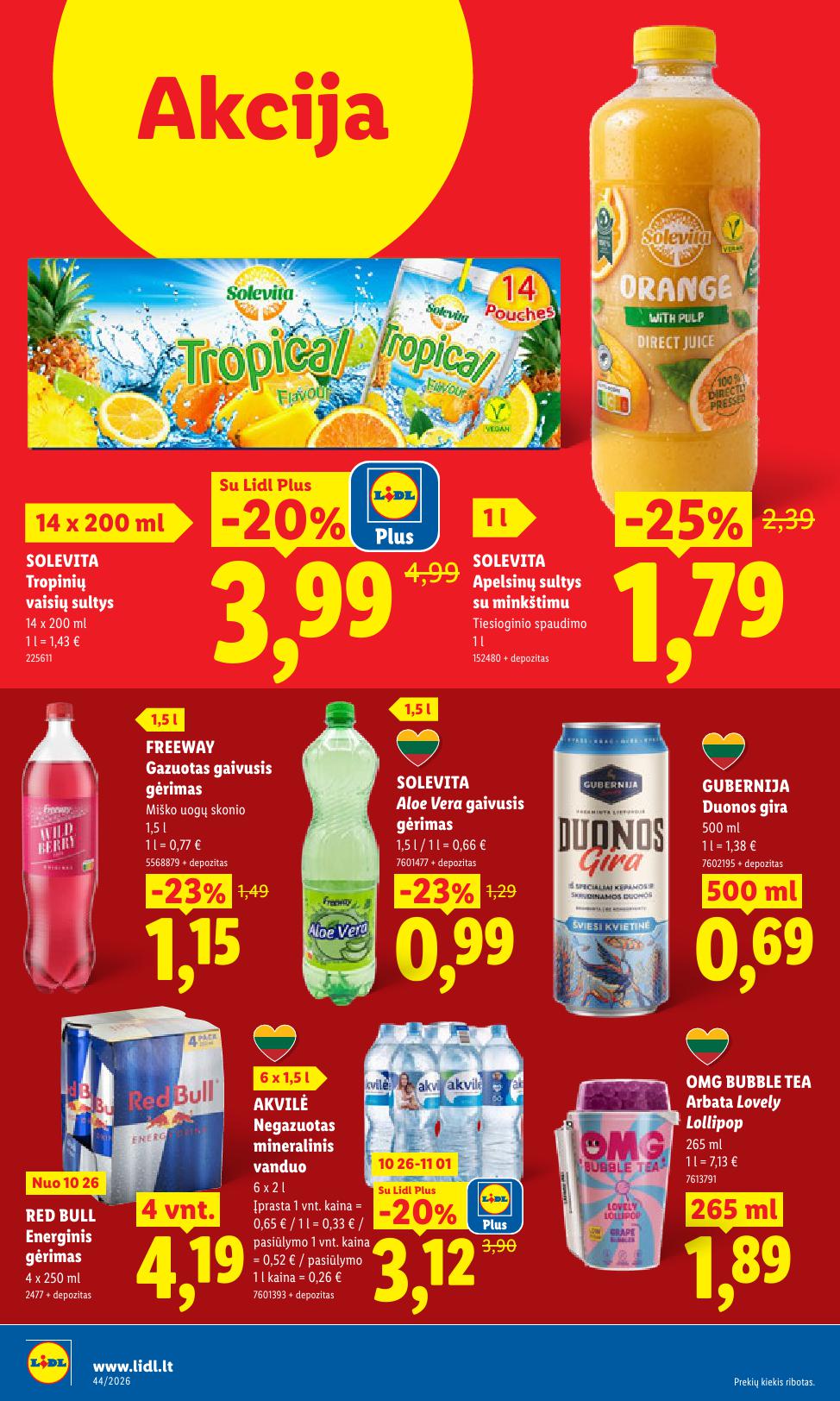 Naujausias LIDL kaininis katalogas 2026.10.26 - 2026.11.01