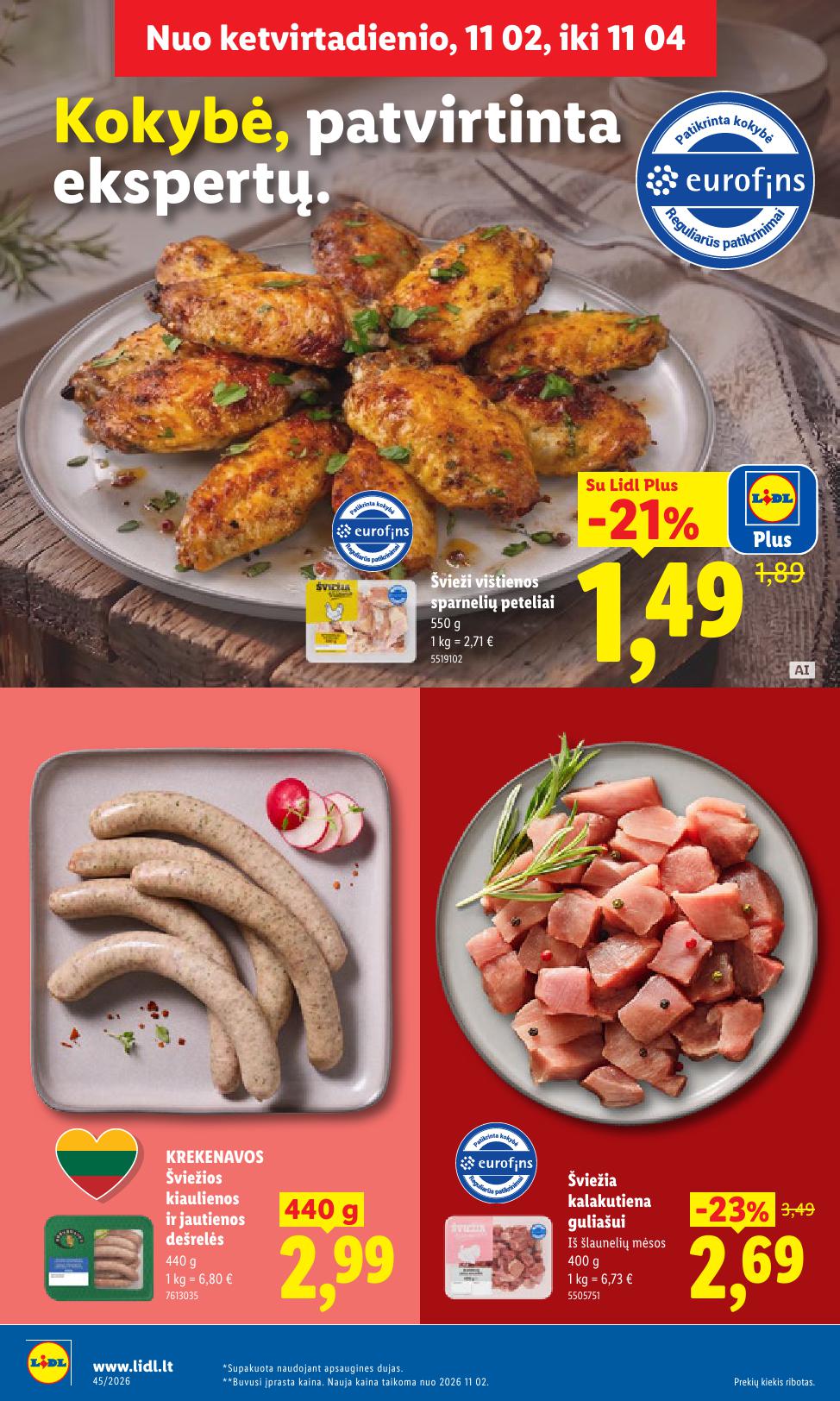 Naujausias LIDL kaininis katalogas 2026.11.02 - 2026.11.08