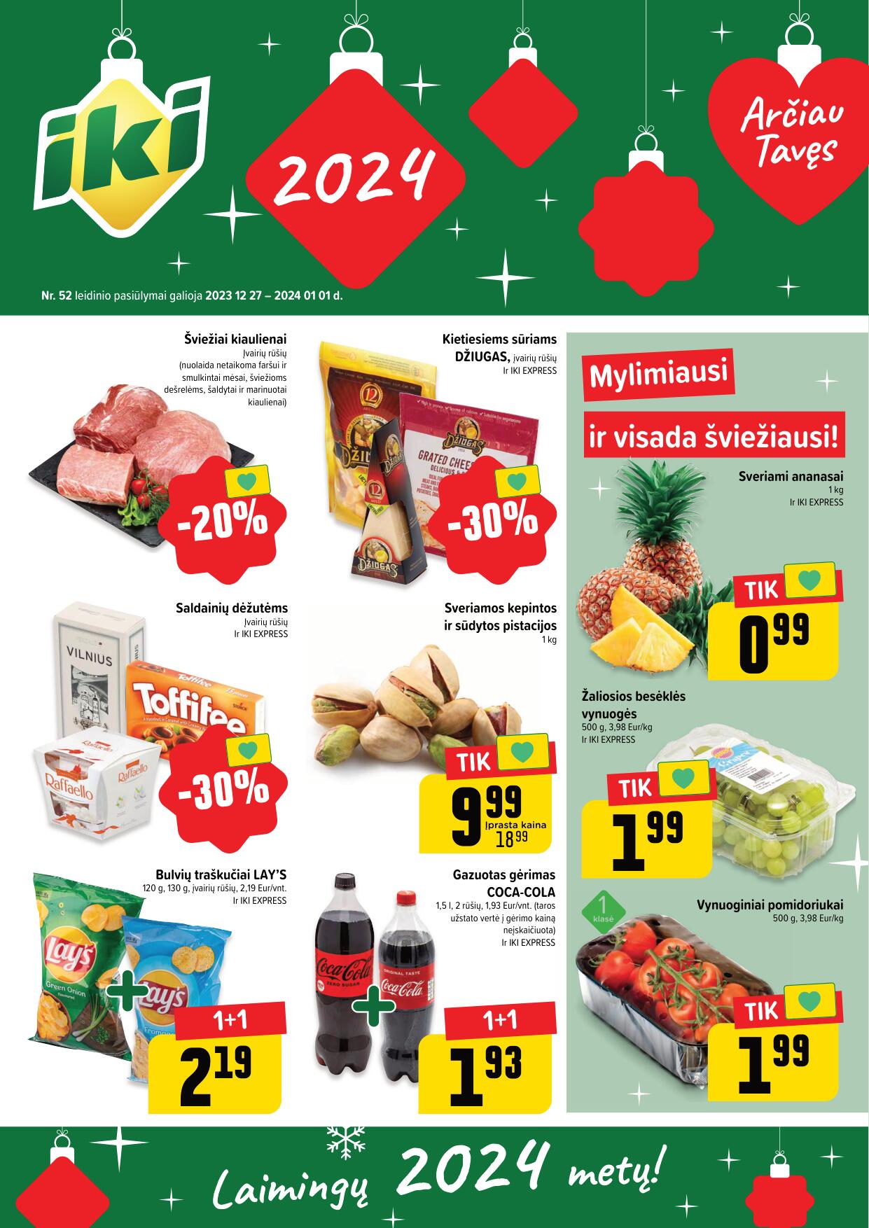 Naujausias IKI kaininis katalogas 2023.12.27 - 2024.01.01