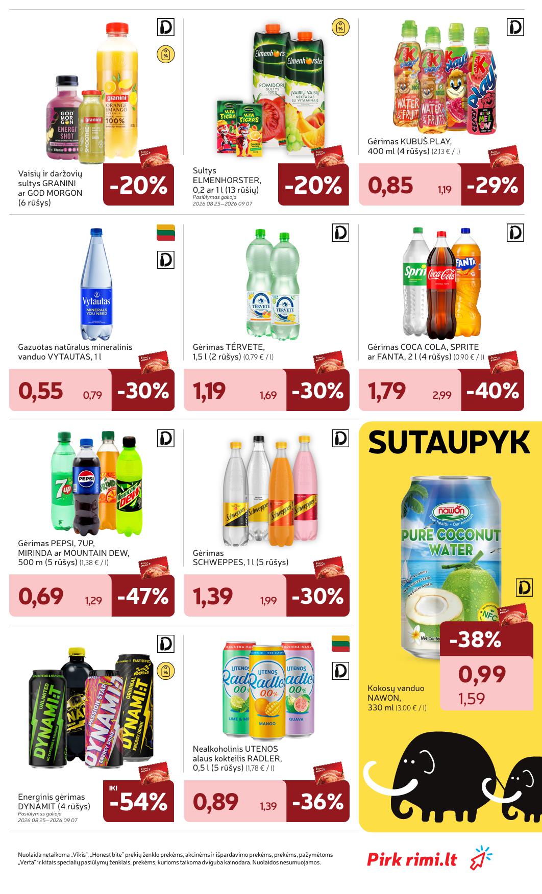Naujausias RIMI kaininis katalogas 2026.08.25 - 2026.08.31