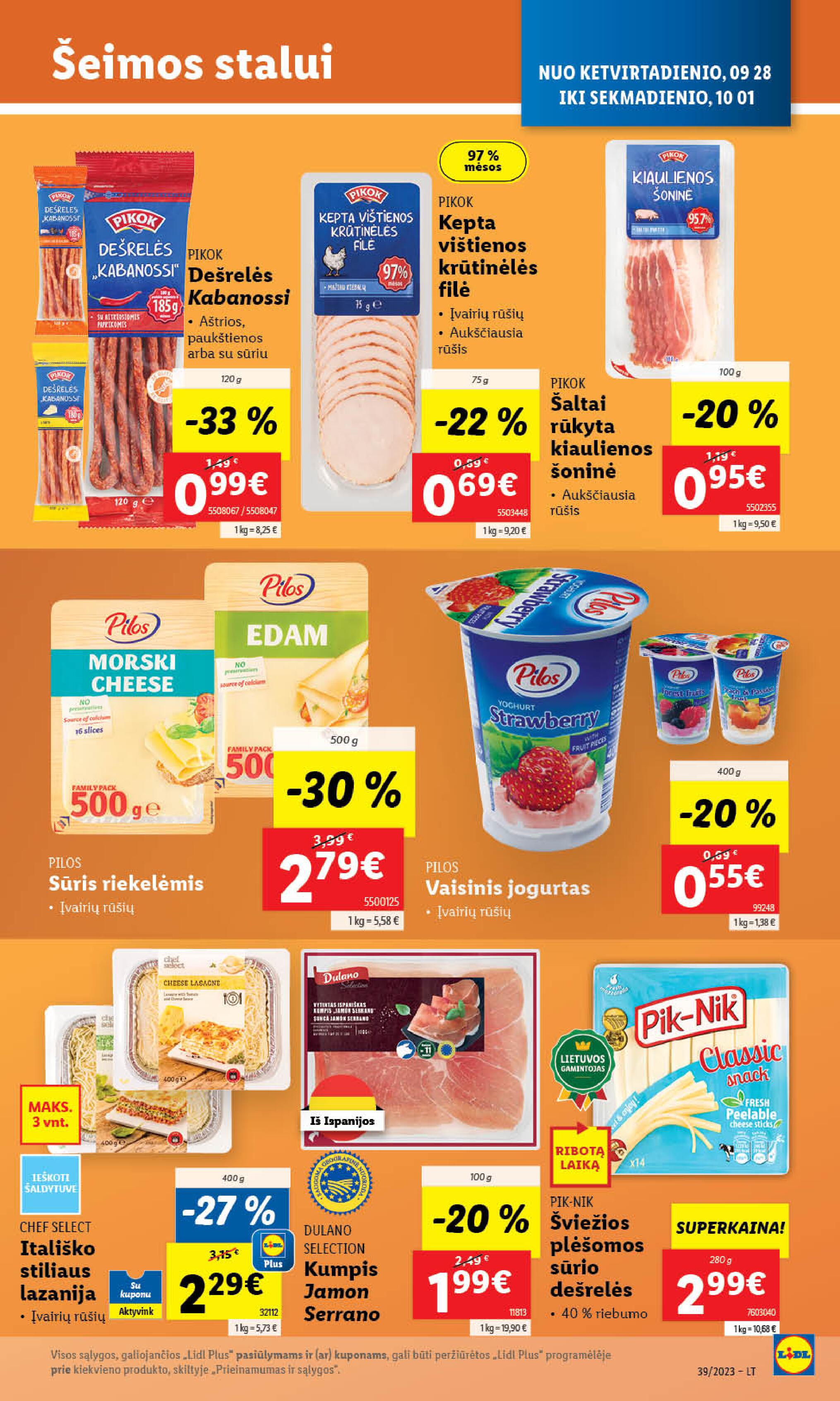Naujausias LIDL kaininis katalogas 2023.09.25 - 2023.10.01