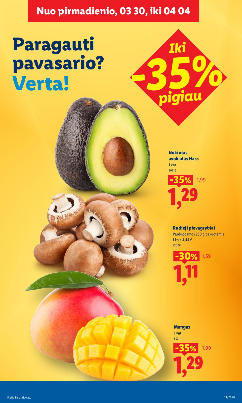 Naujausias LIDL kaininis katalogas 2026.03.30 - 2026.04.04