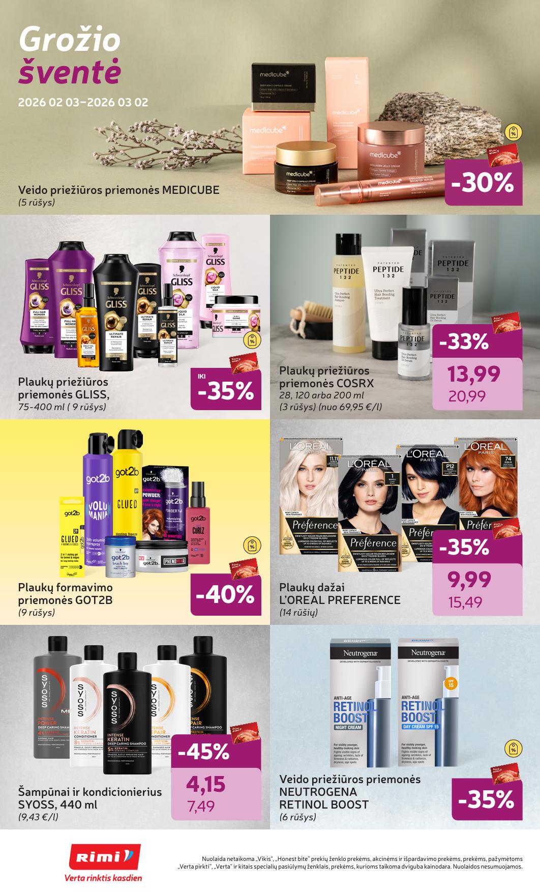 Naujausias RIMI kaininis katalogas 2026.02.10 - 2026.02.16