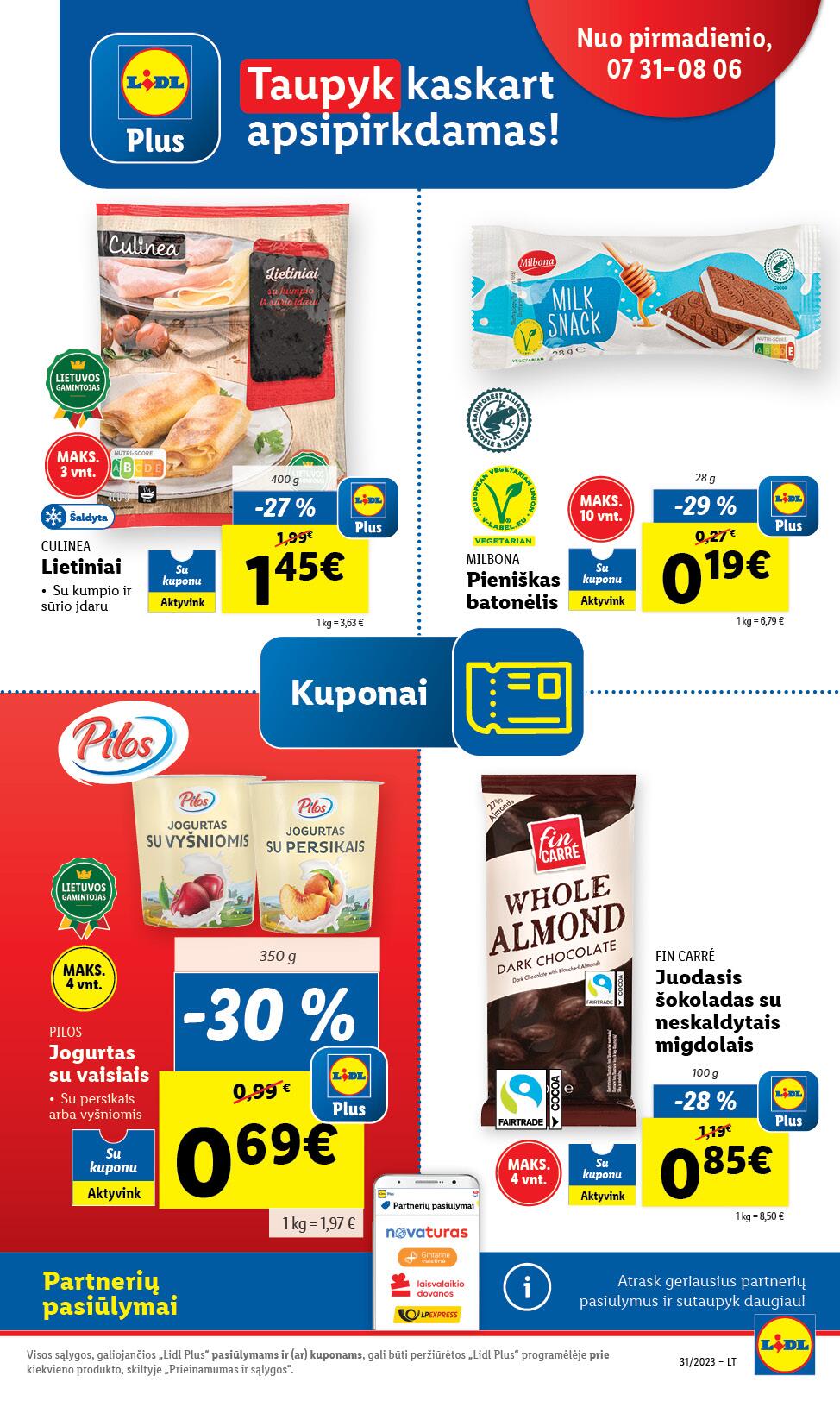 Naujausias LIDL kaininis katalogas 2023.07.31 - 2023.08.06