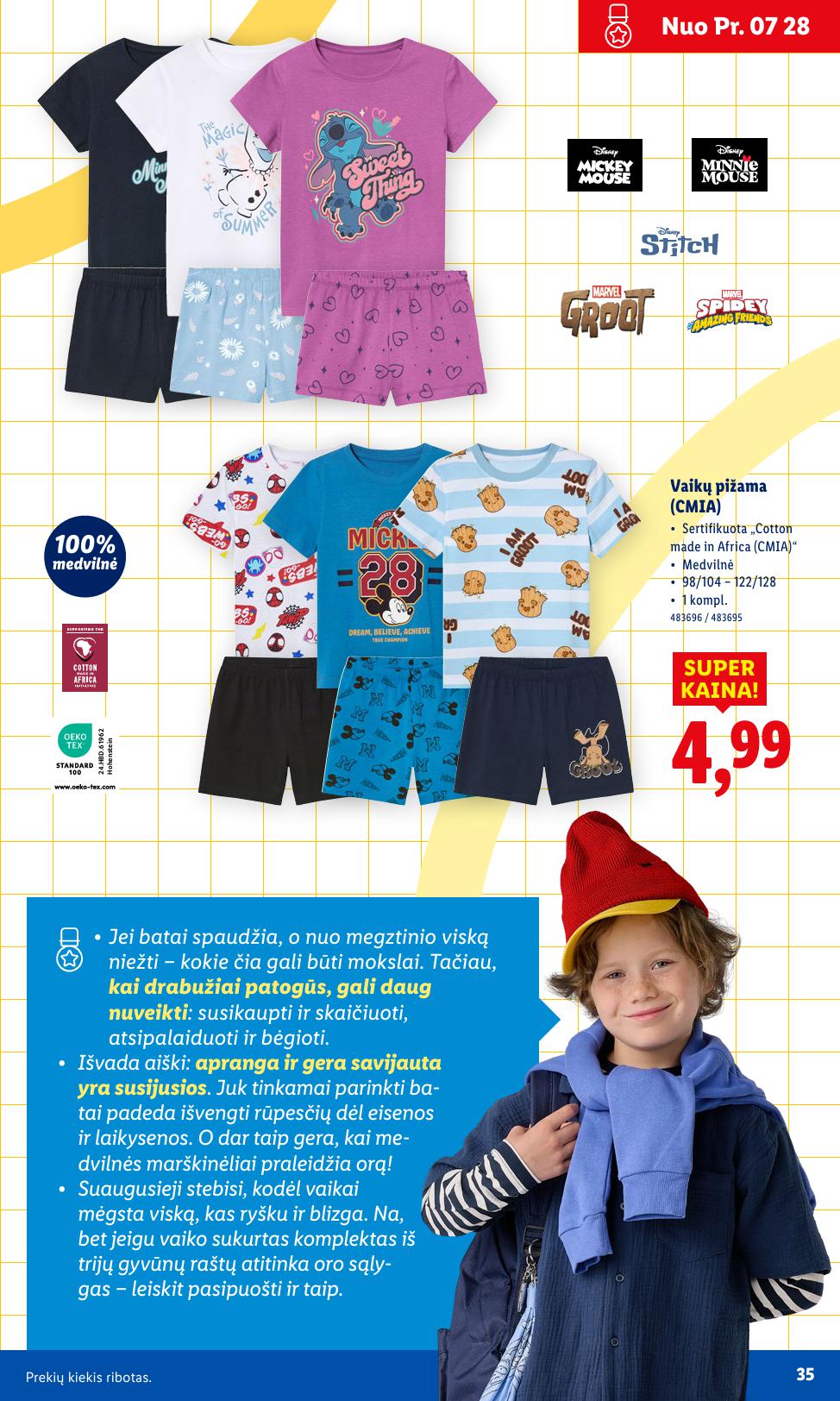 LIDL mokyklos prekių katalogas "Į žinių pasaulį" galioja nuo 2025.07.21