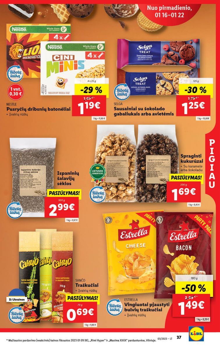 Naujausias LIDL kaininis katalogas 2023.01.16 - 2023.01.22
