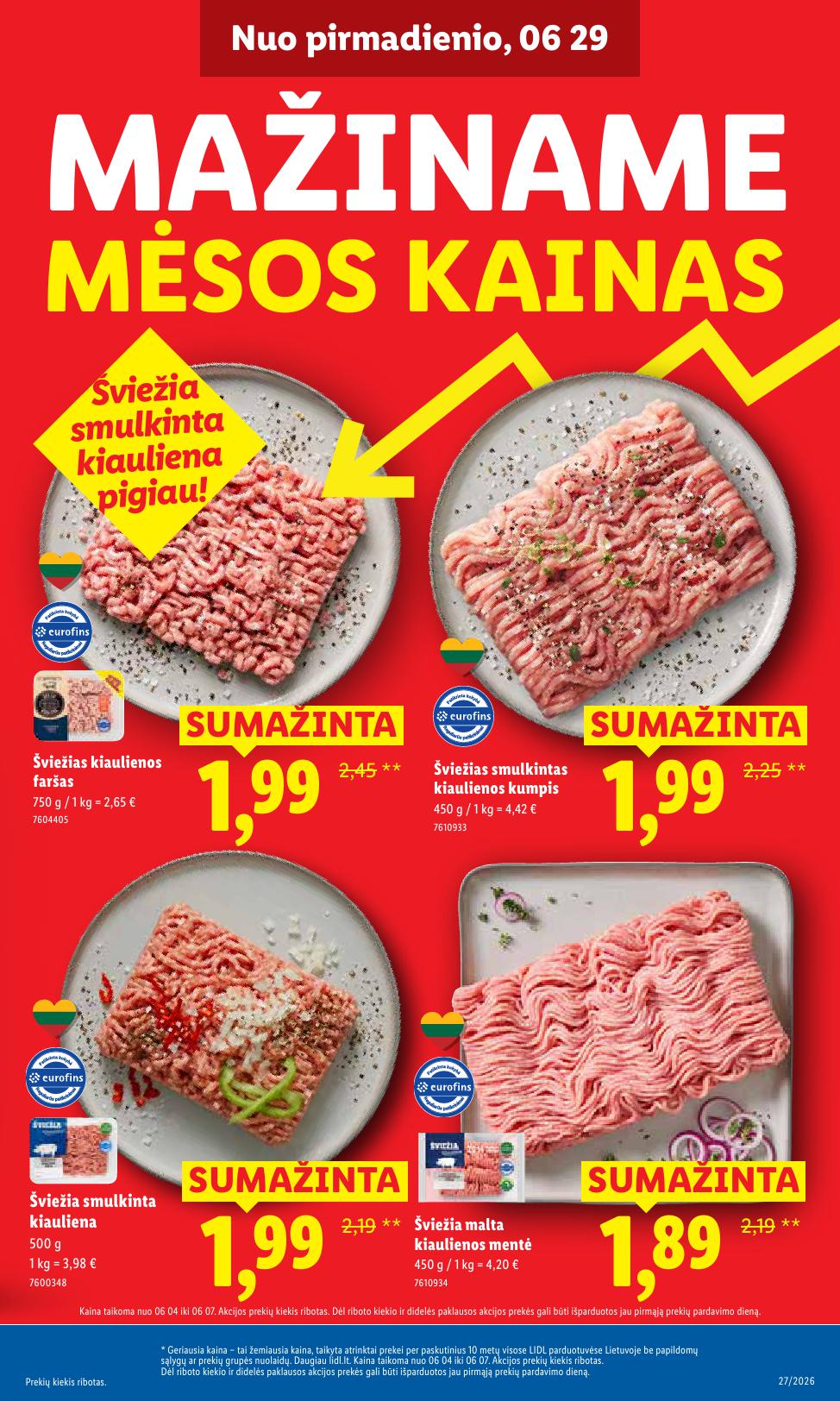 Naujausias LIDL kaininis katalogas 2026.06.29 - 2026.07.05