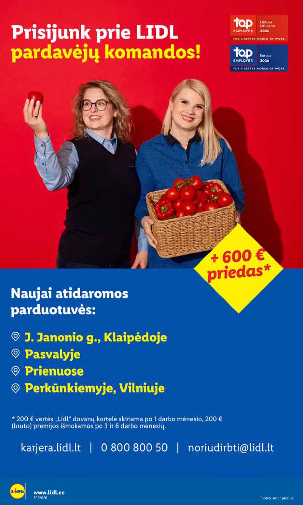 Naujausias LIDL kaininis katalogas 2026.09.14 - 2026.09.20