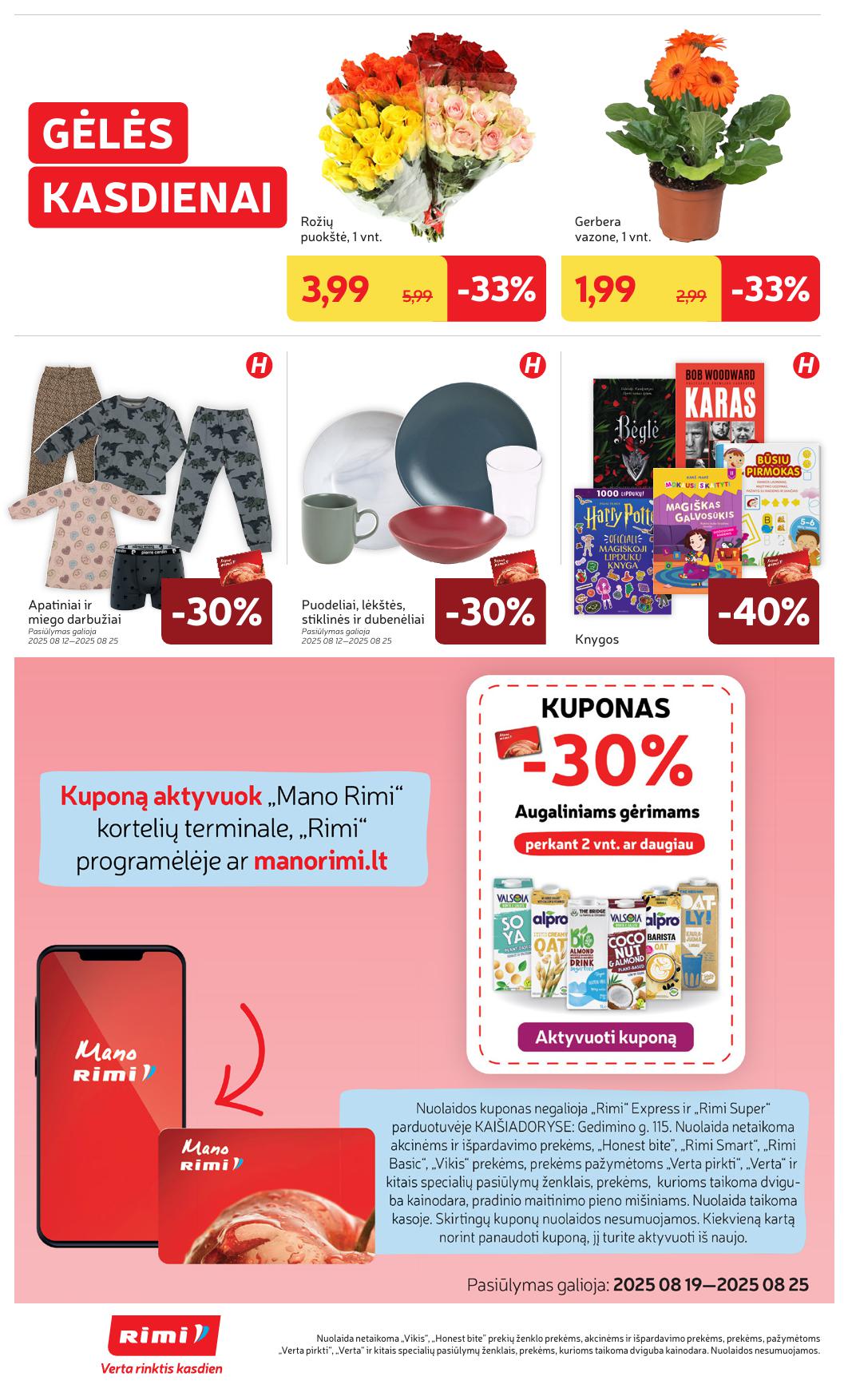Naujausias RIMI kaininis katalogas 2025.08.19 - 2025.08.25