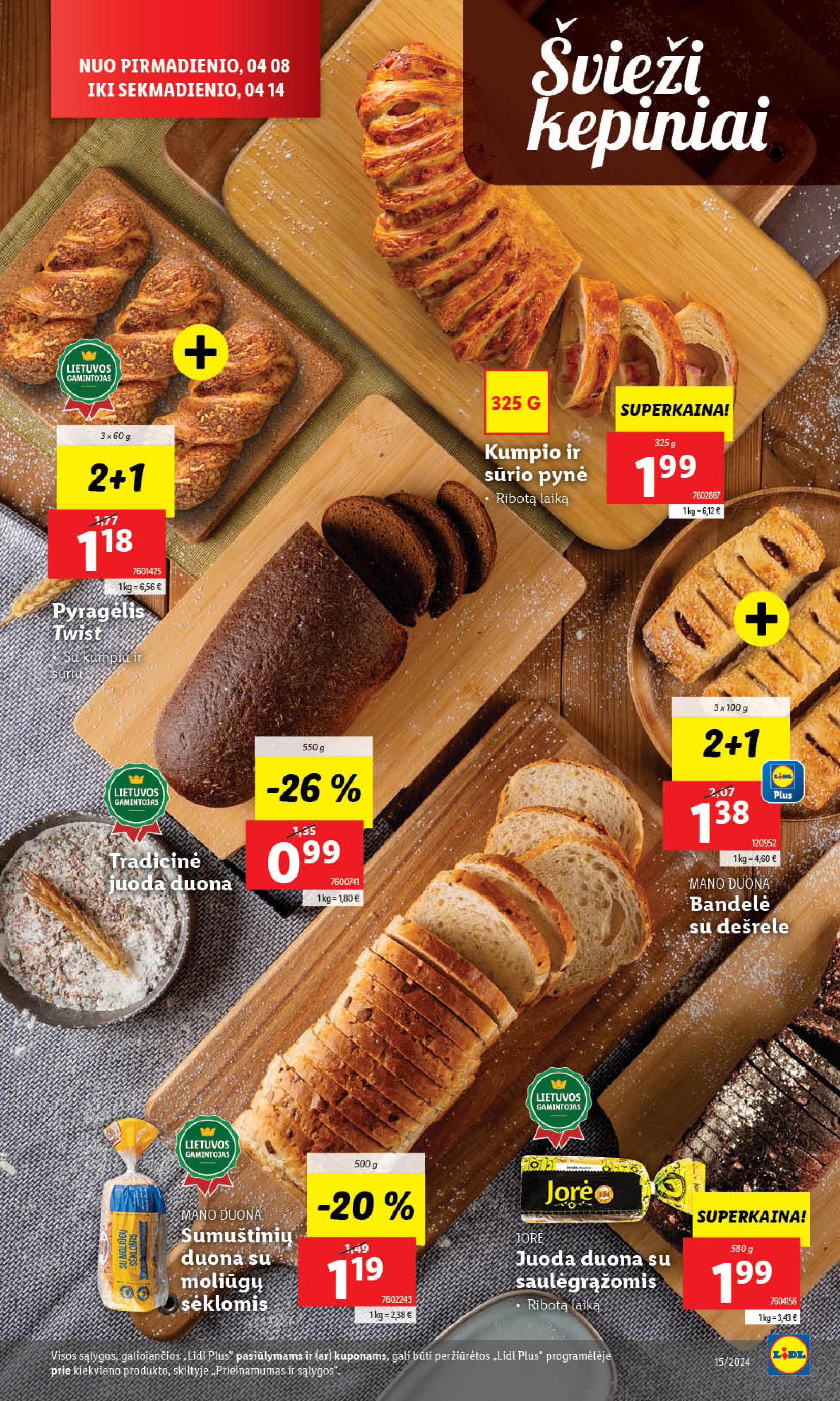 Naujausias LIDL kaininis katalogas 2024.04.08 - 2024.04.14