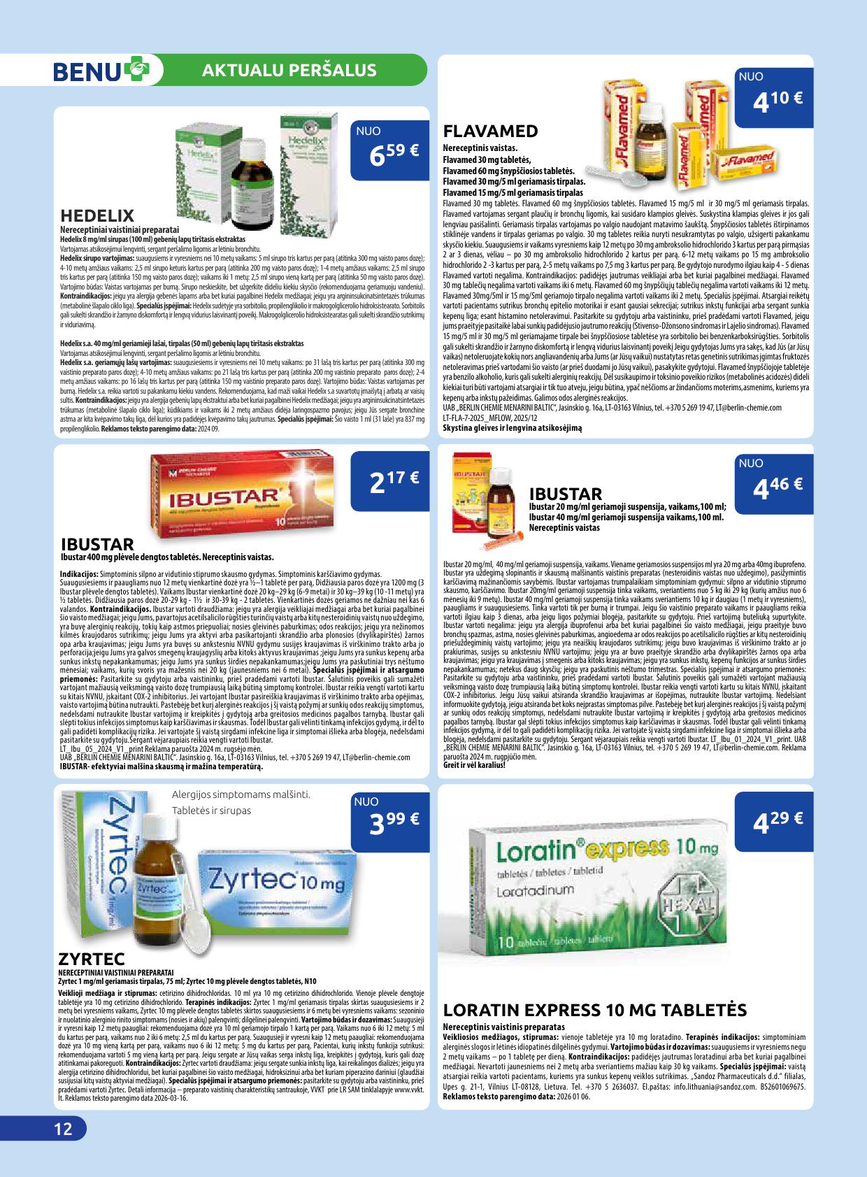 BENU vaistinės akcijų ir nuolaidų leidinys 2026.04.01 - 2026.04.30