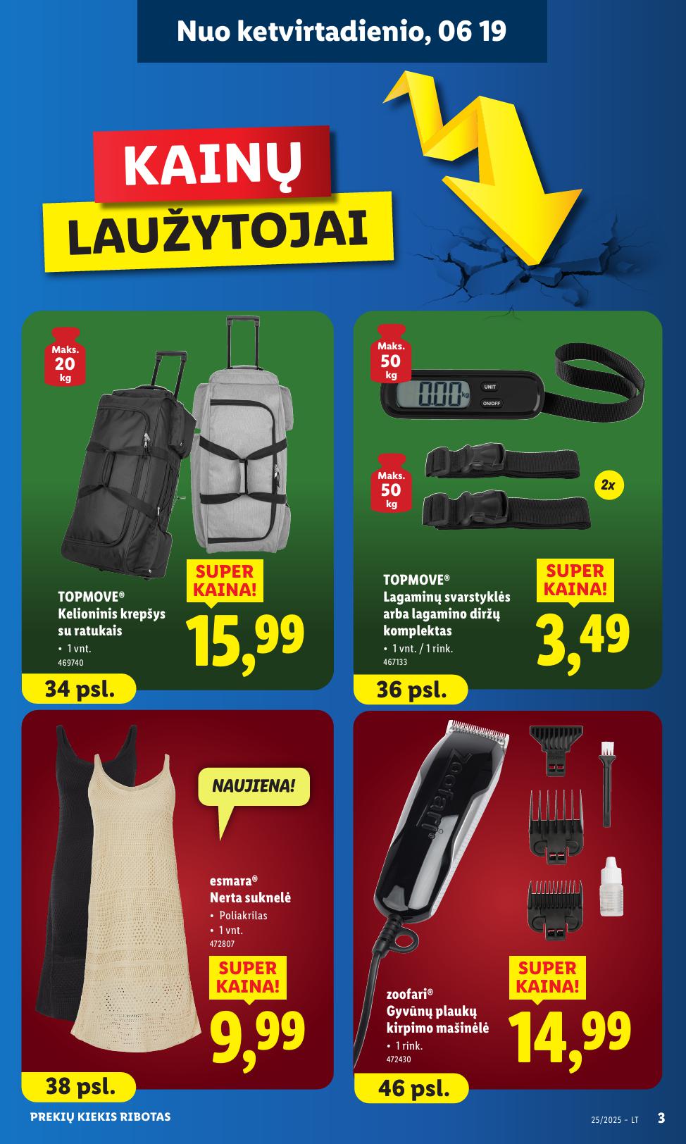 LIDL ne maisto prekių leidinys 2025.06.16 - 2025.06.22