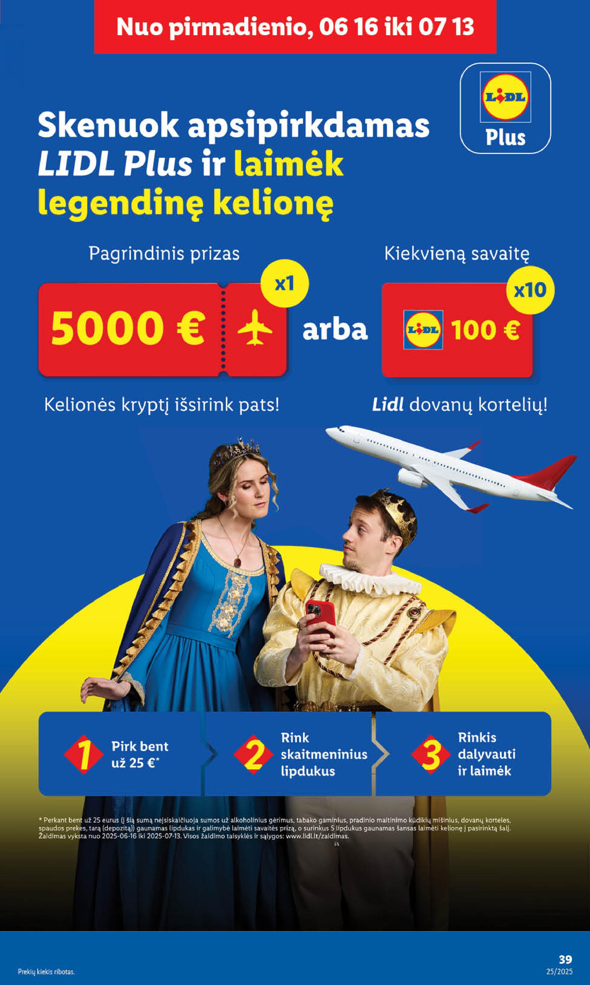 LIDL akcijų ir nuolaidų leidinys 2025.06.16 - 2025.06.22