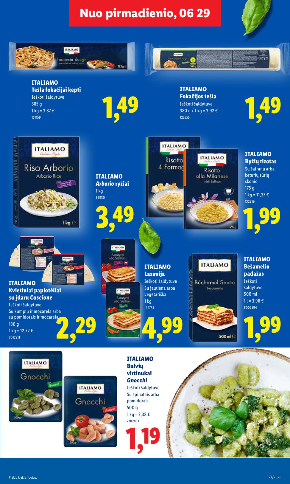Naujausias LIDL kaininis katalogas 2026.06.29 - 2026.07.05