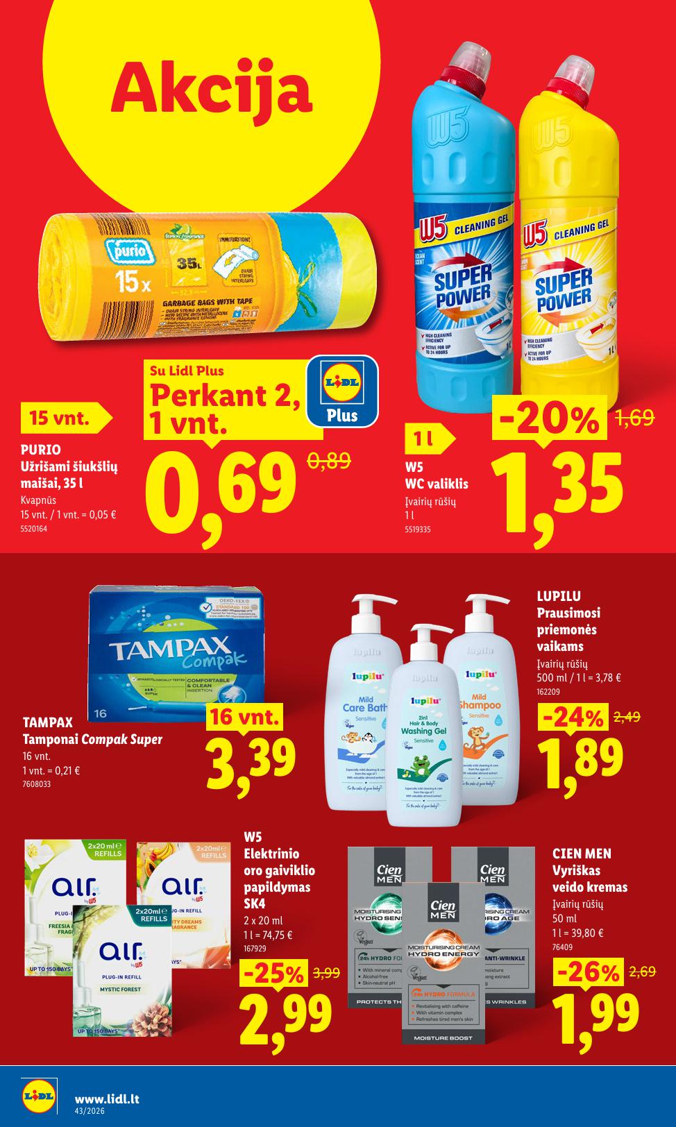 Naujausias LIDL kaininis katalogas 2026.10.19 - 2026.10.25