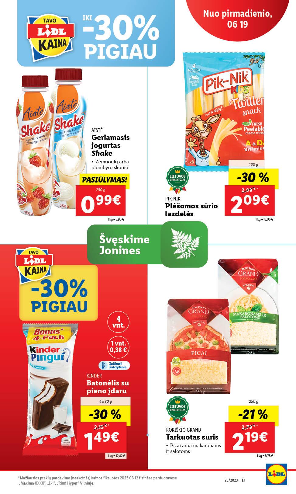 Naujausias LIDL kaininis katalogas 2023.06.19 - 2023.06.25