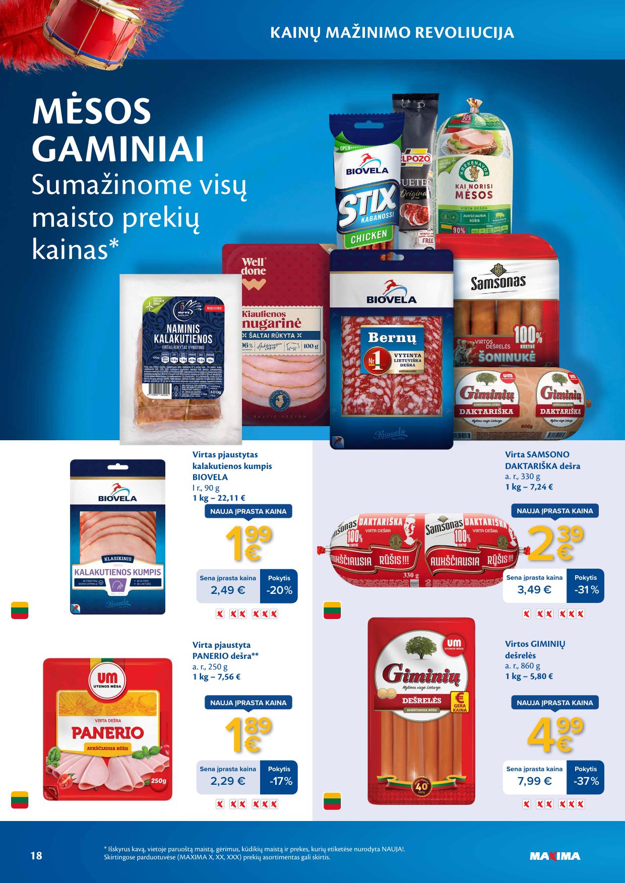 MAXIMA nuolaidų leidinys "Kainų mažinimo revoliucija" 2026.03.03 - 2026.03.09
