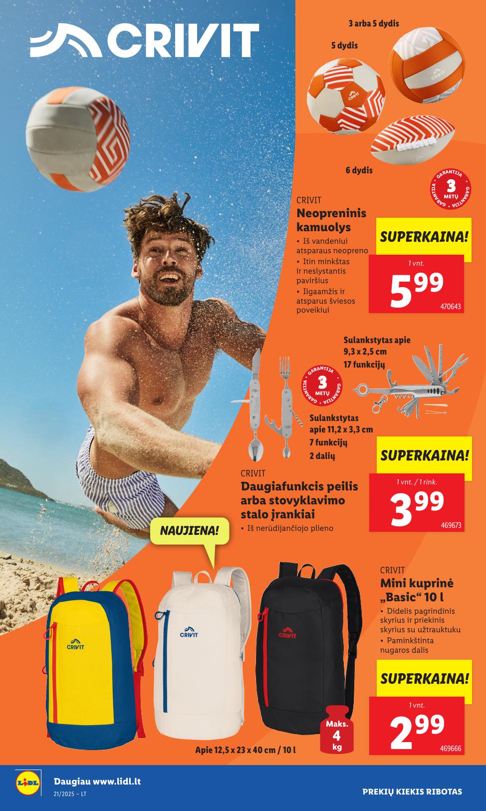LIDL ne maisto prekių leidinys 2025.05.19 - 2025.05.25