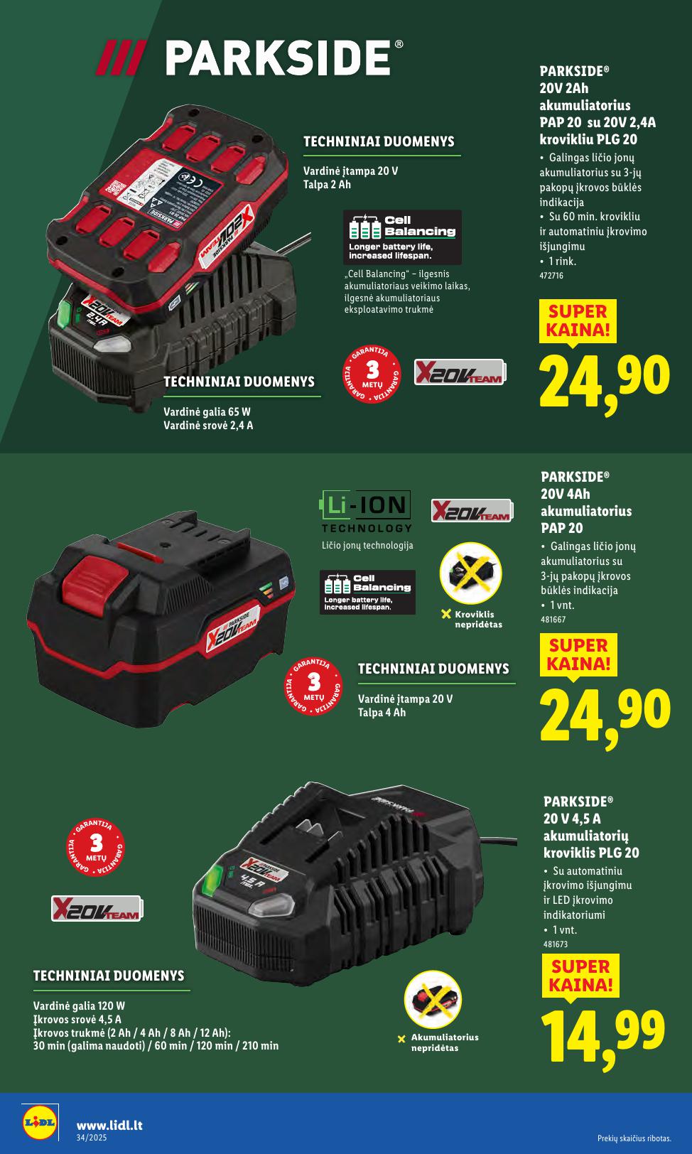 LIDL ne maisto prekių leidinys 2025.08.18 - 2025.08.24