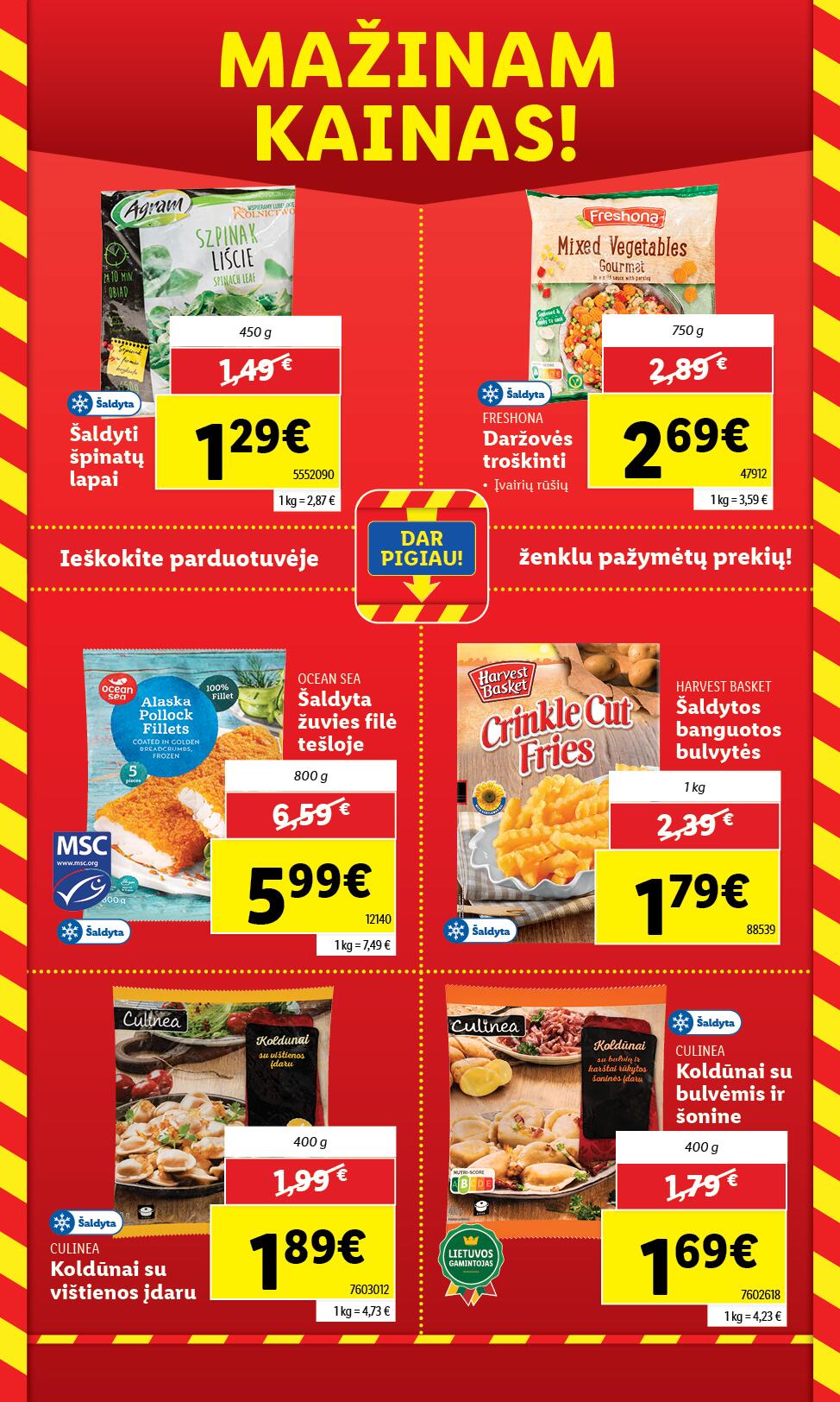 LIDL katalogas "MAŽINAM KAINAS!"