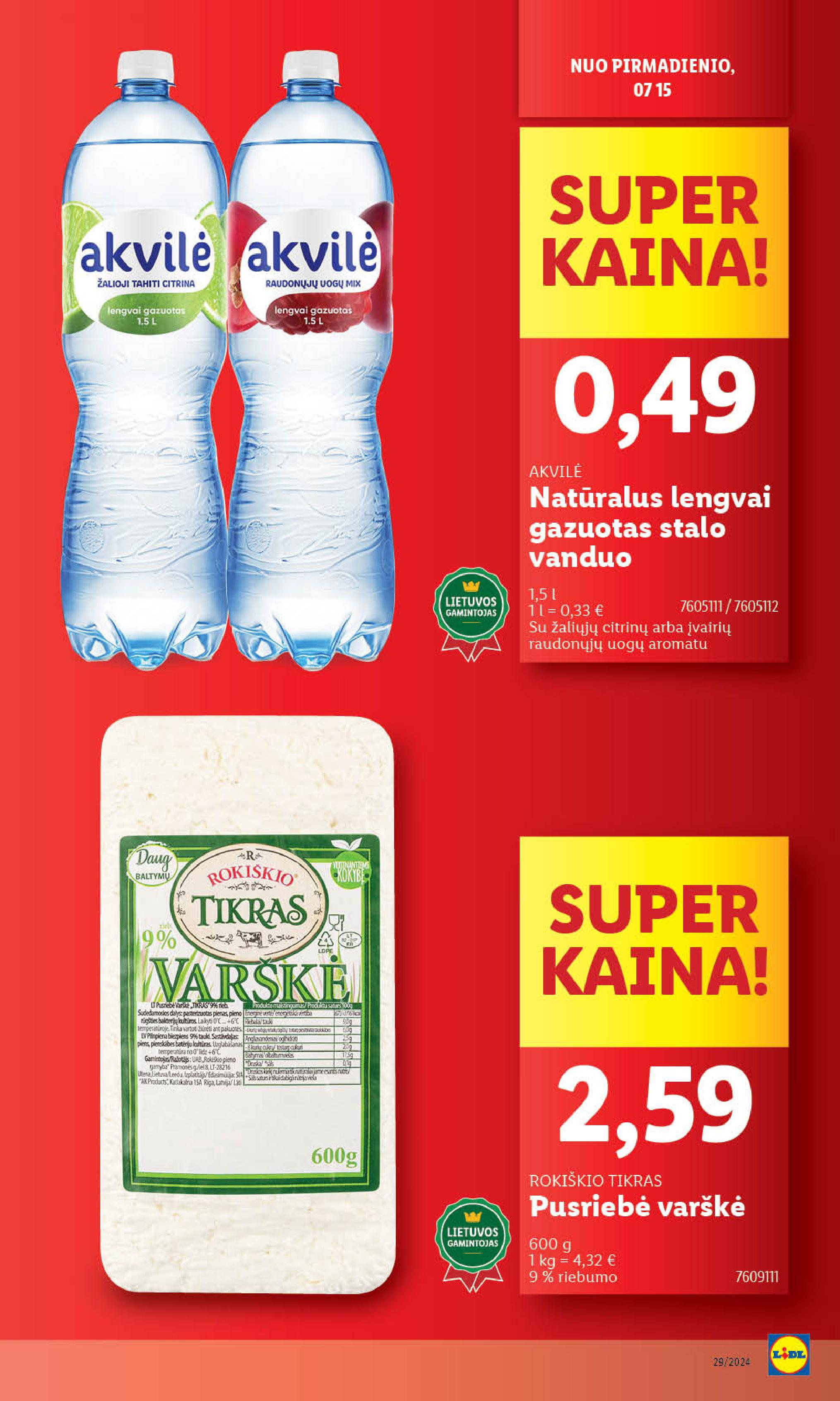 Naujausias LIDL kaininis katalogas 2024.07.15 - 2024.07.21