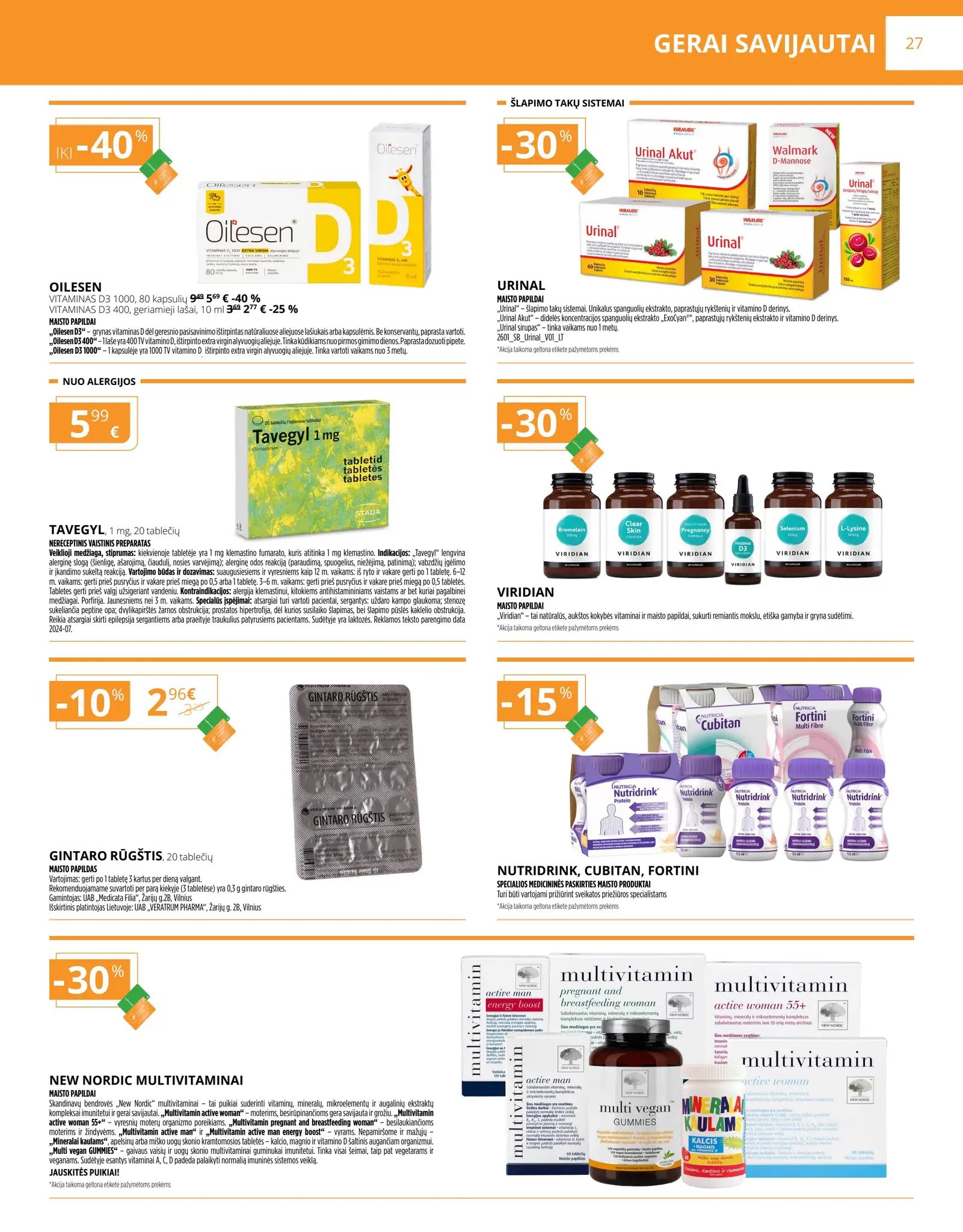 GINTARINĖS vaistinės akcijų ir nuolaidų leidinys 2026.02.01 - 2026.02.28
