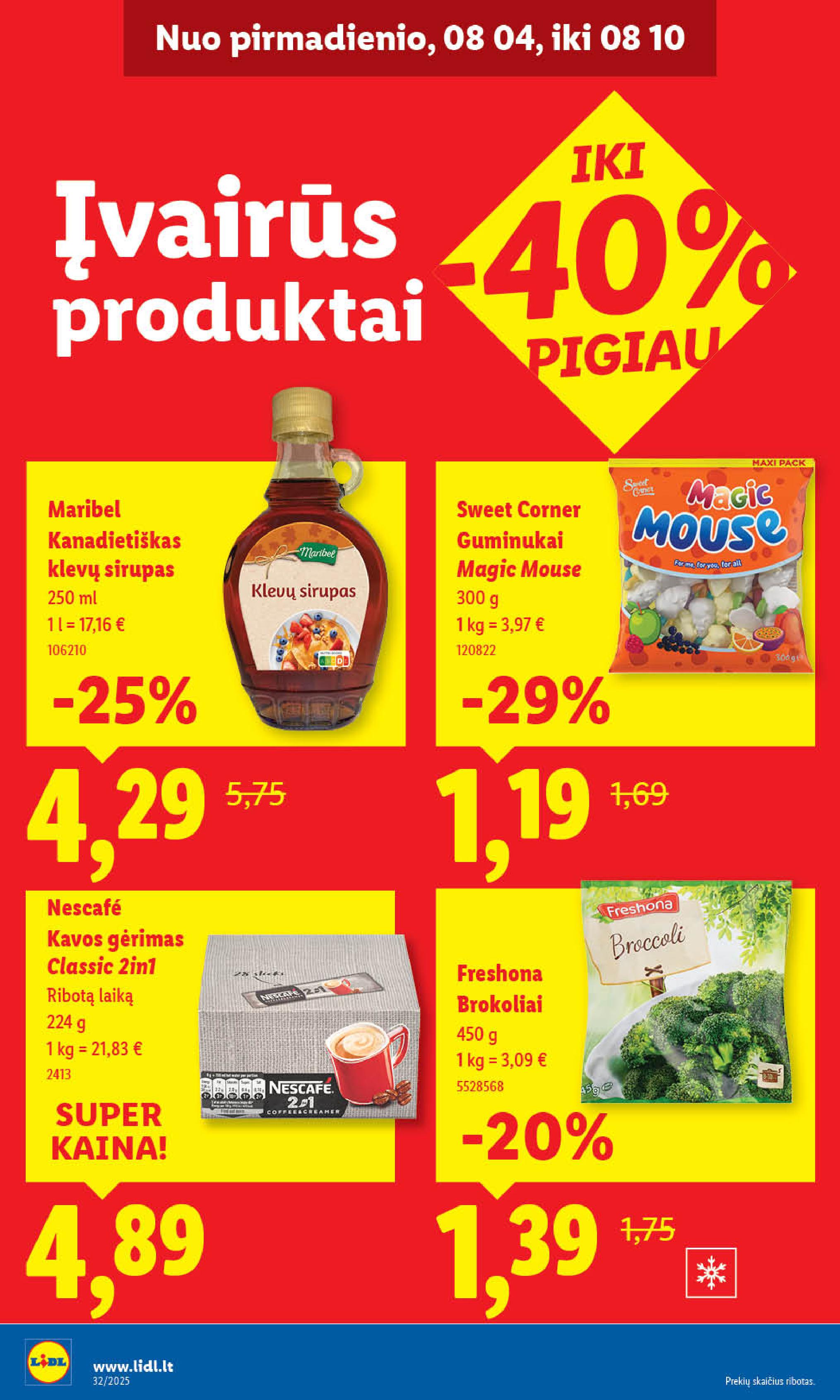 Naujausias LIDL kaininis katalogas 2025.08.04 - 2025.08.10