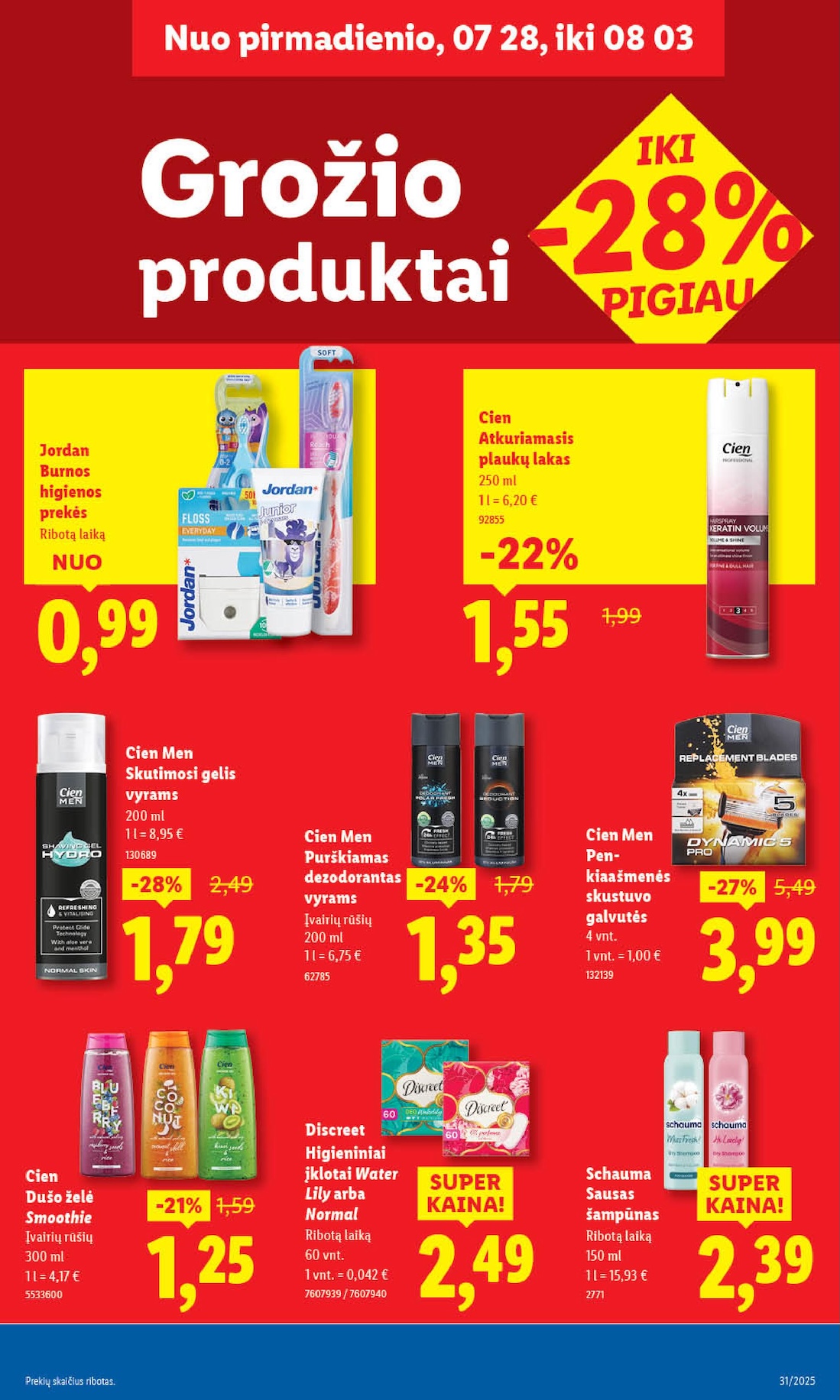 Naujausias LIDL kaininis katalogas 2025.07.28 - 2025.08.03