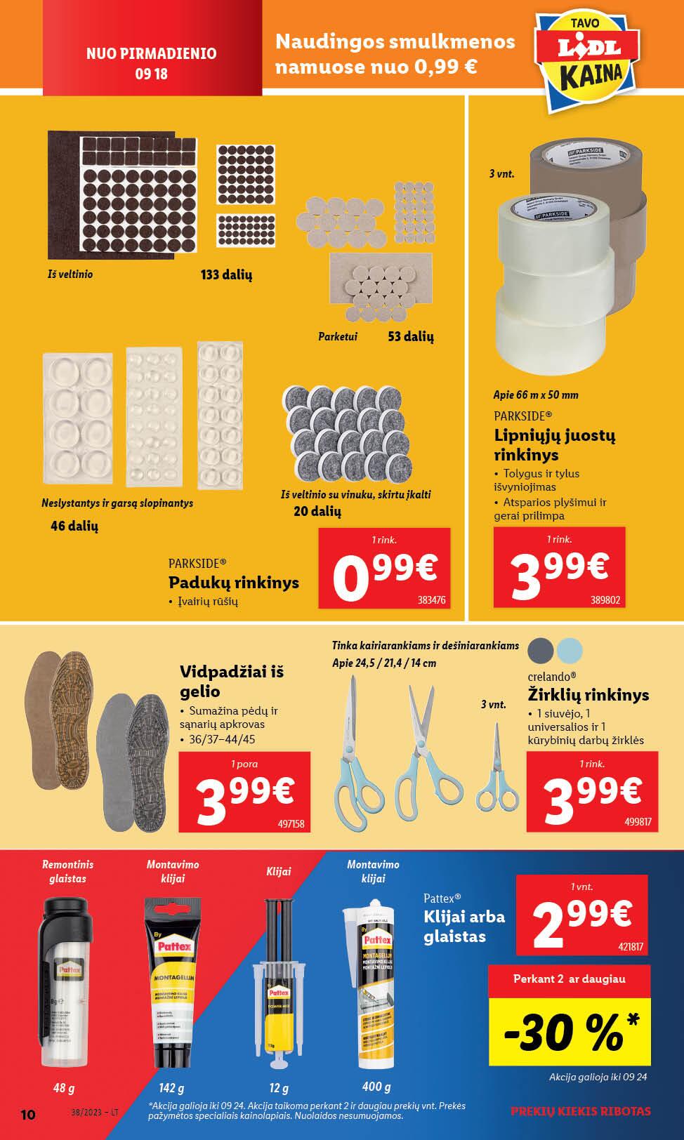 LIDL ne maisto prekių leidinys 2023.09.18 - 2023.09.24.