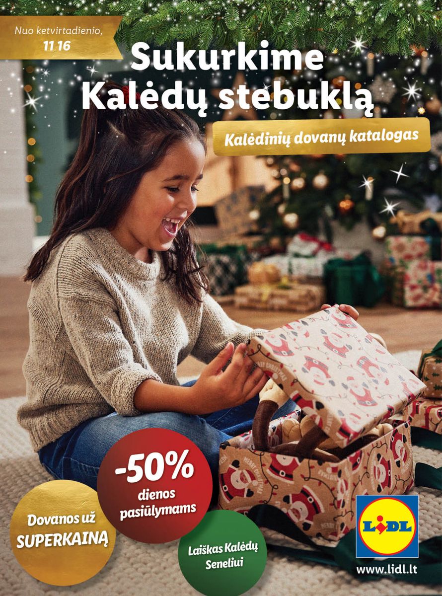LIDL Kalėdinių dovanų katalogas "Sukurkime Kalėdų stebuklą"